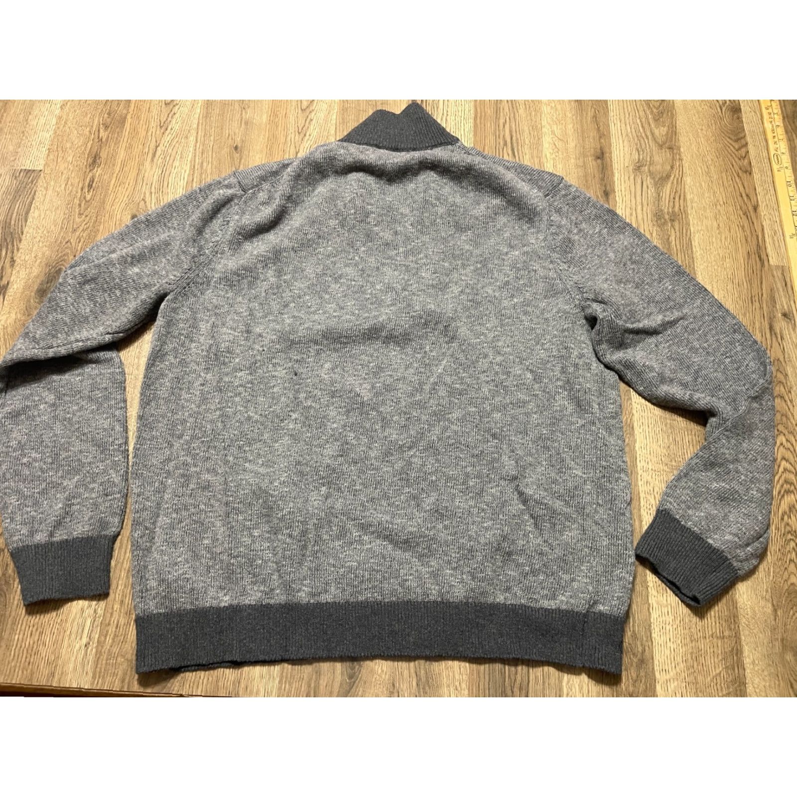 Vintage Goodfellow Sweater XL Pullover Zipper Gray Black Cotton Knit Long Sleeve Casual Mens Size US XL / EU 56 / 4 - 2 Thumbnail