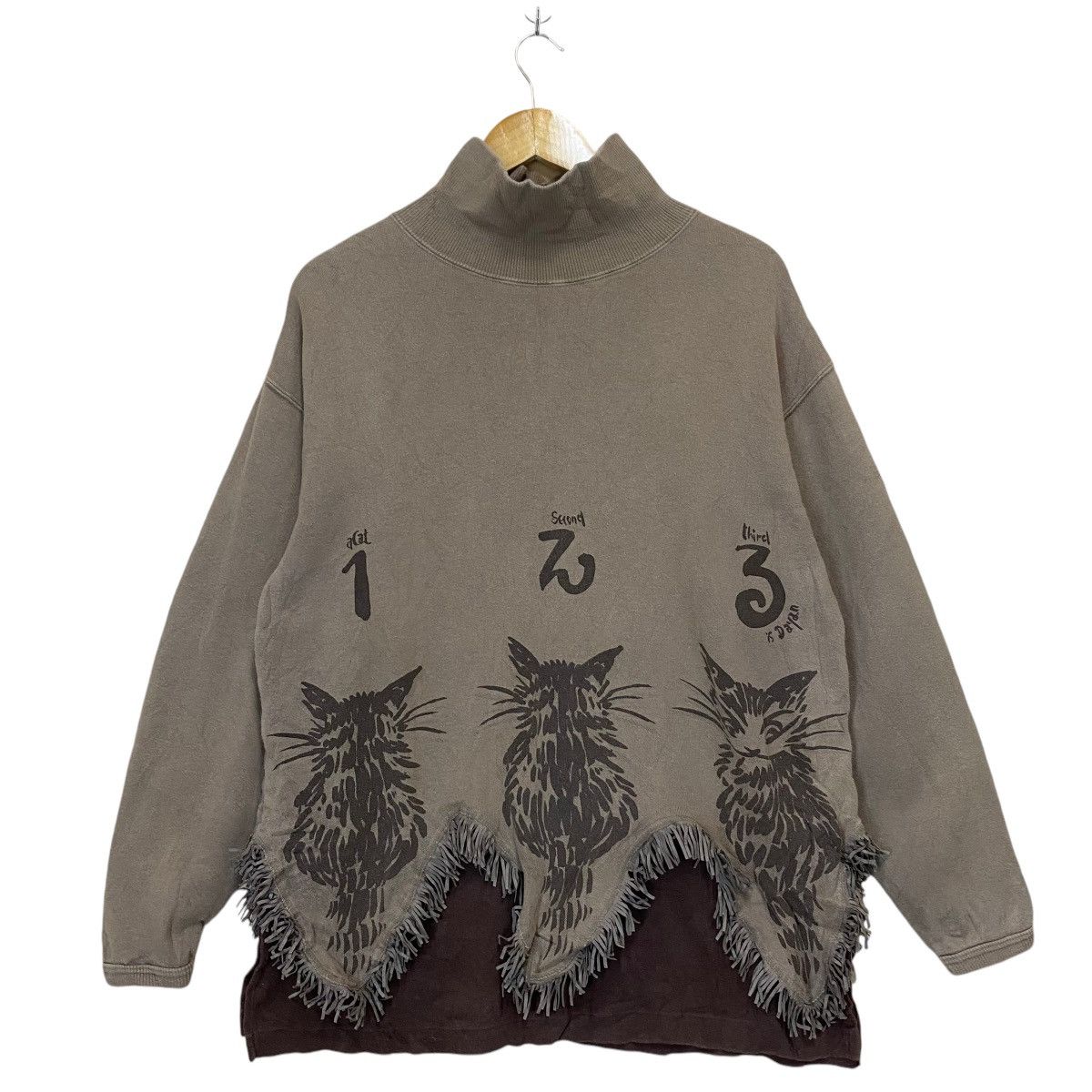 Japanese Brand Wachicfield Catt Big Logo Sweater Size US L / EU 52-54 / 3 - 1 Thumbnail