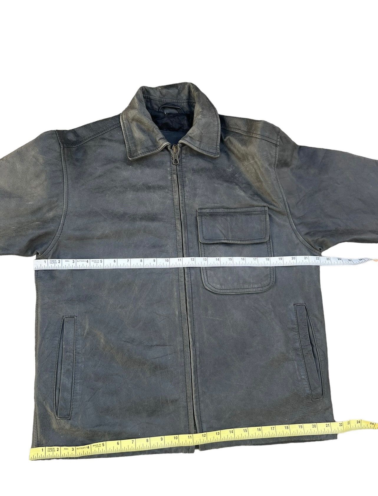 Paul Smith × Vintage Vintage Paul Smith Fade Patina Leather Zipper Jacket Size US S / EU 44-46 / 1 - 3 Thumbnail