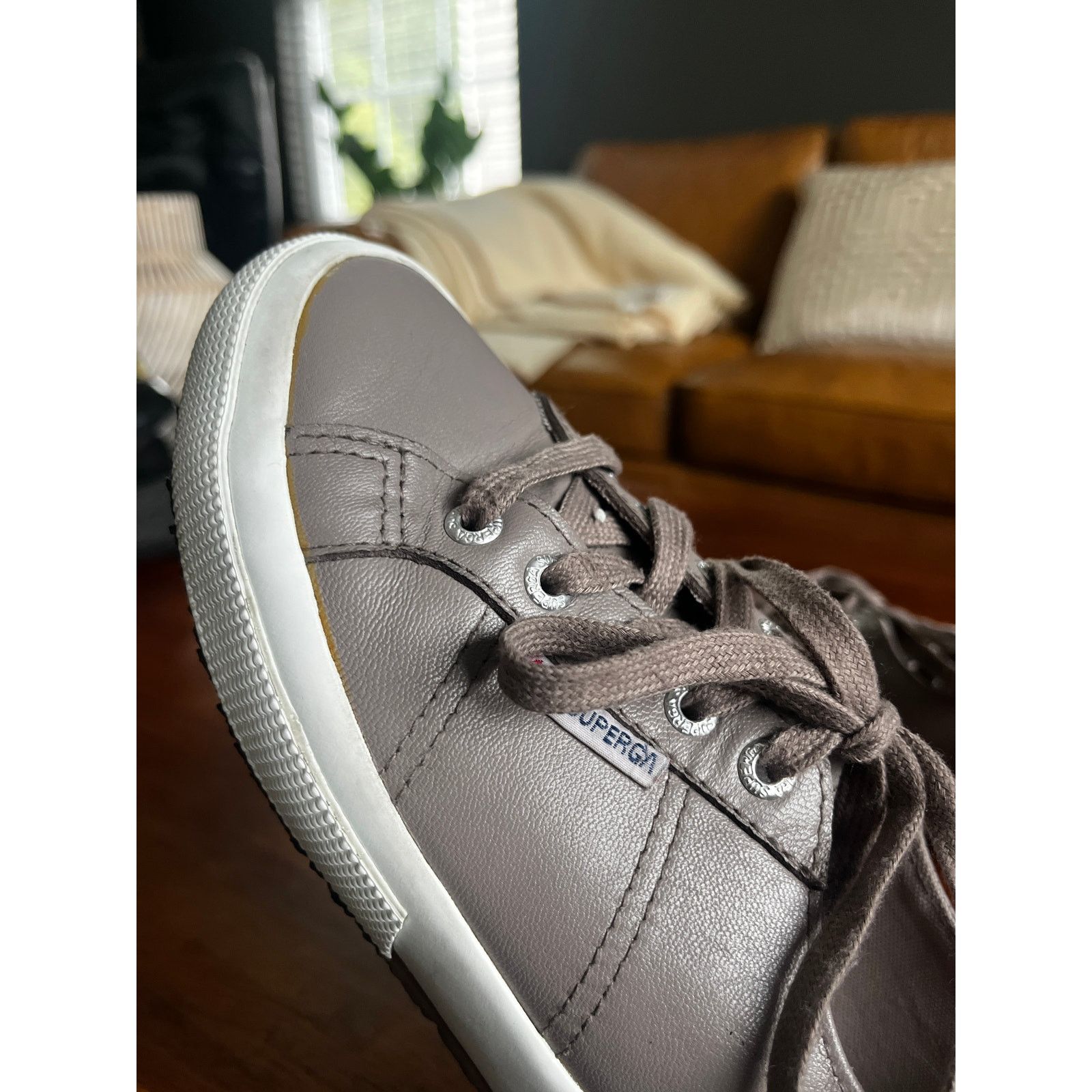 Superga Superga 2750 Leather Low Top Comfort Sneaker Gray M6/W7.5 Size US 7.5 / IT 37.5 - 7 Thumbnail