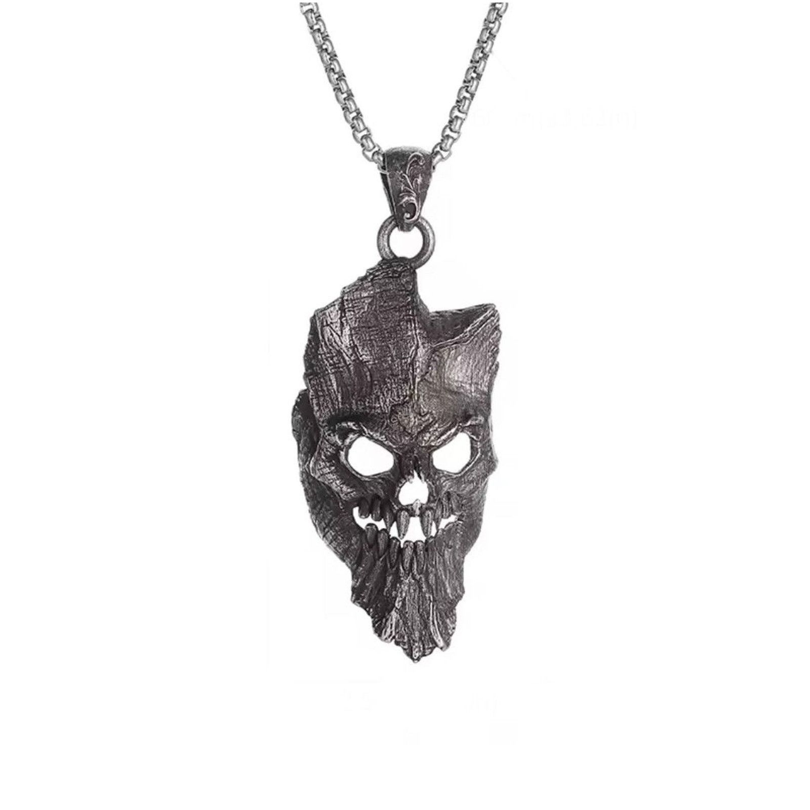 Jewelry Devil Necklace Y2K Gothic Punk Chain in Silver, Men's
