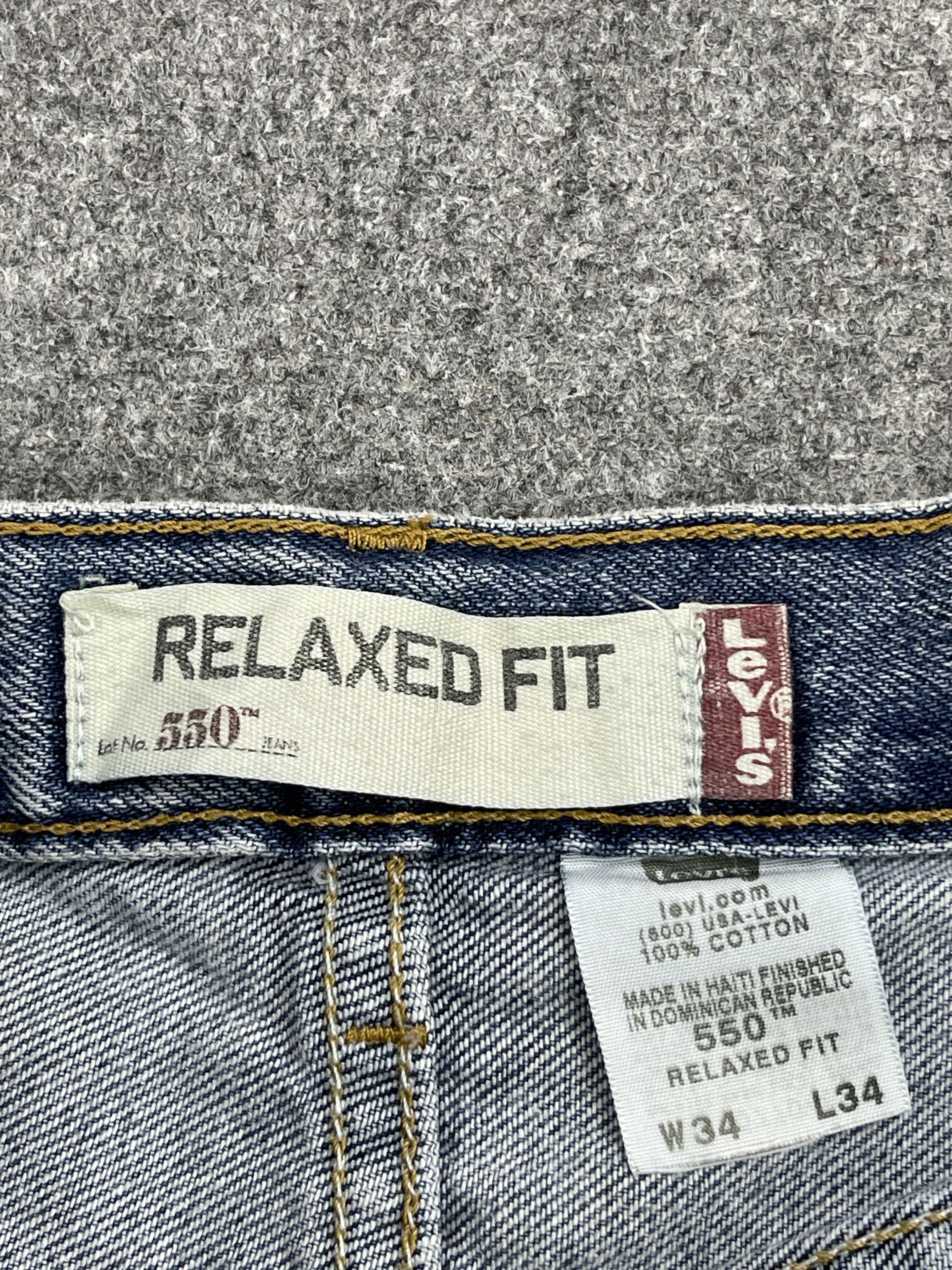 Levi's Vintage Levis 550 Relaxed Fit Faded Blue Jeans DP2578 Size US 32 / EU 48 - 7 Thumbnail