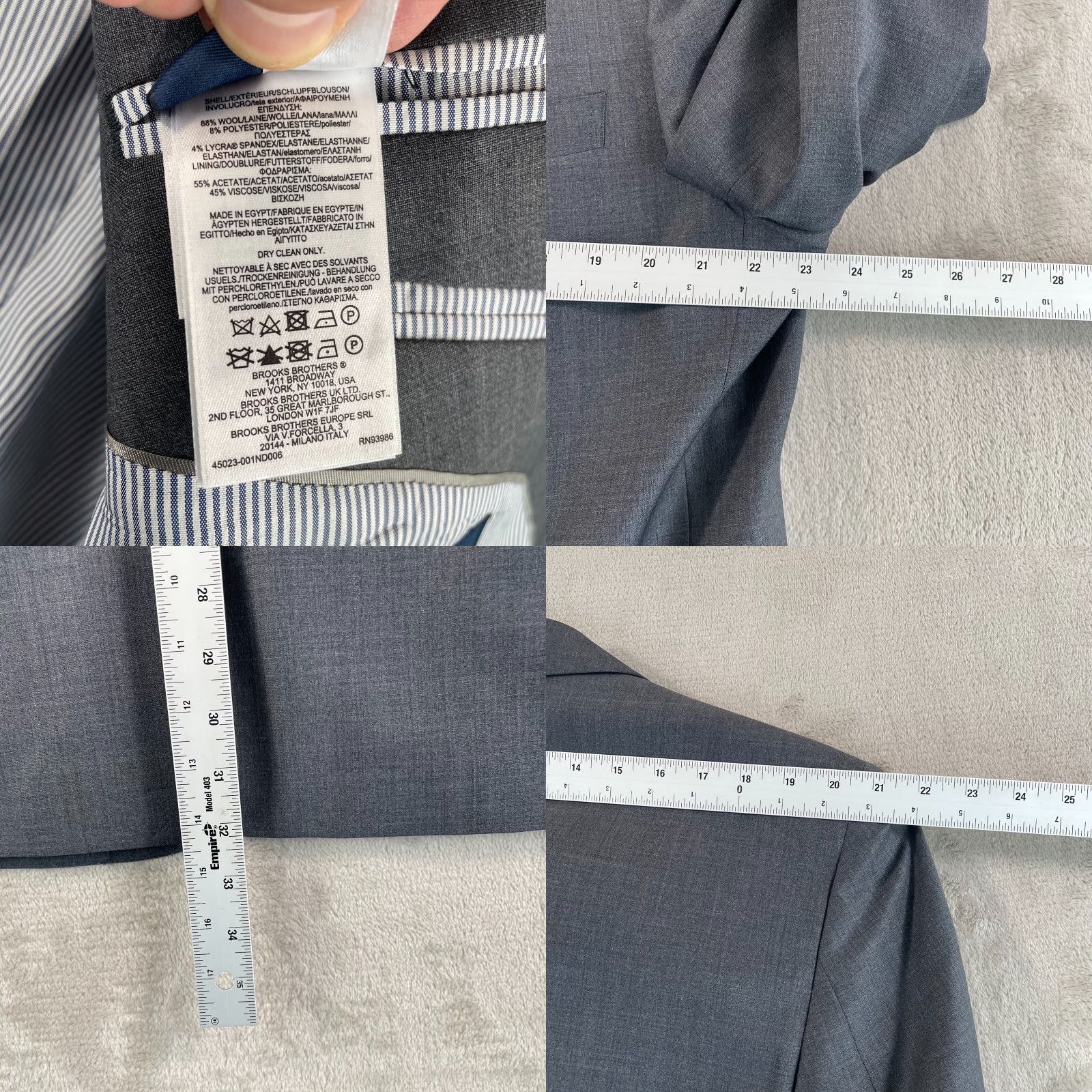 Brooks Brothers Brooks Brothers Explorer Madison Fit Suit Men 46L Grey Wool 2 Piece Pants 38x30 Grey Wool Straight Madison Fit Men Suit Size 46R - 8 Thumbnail