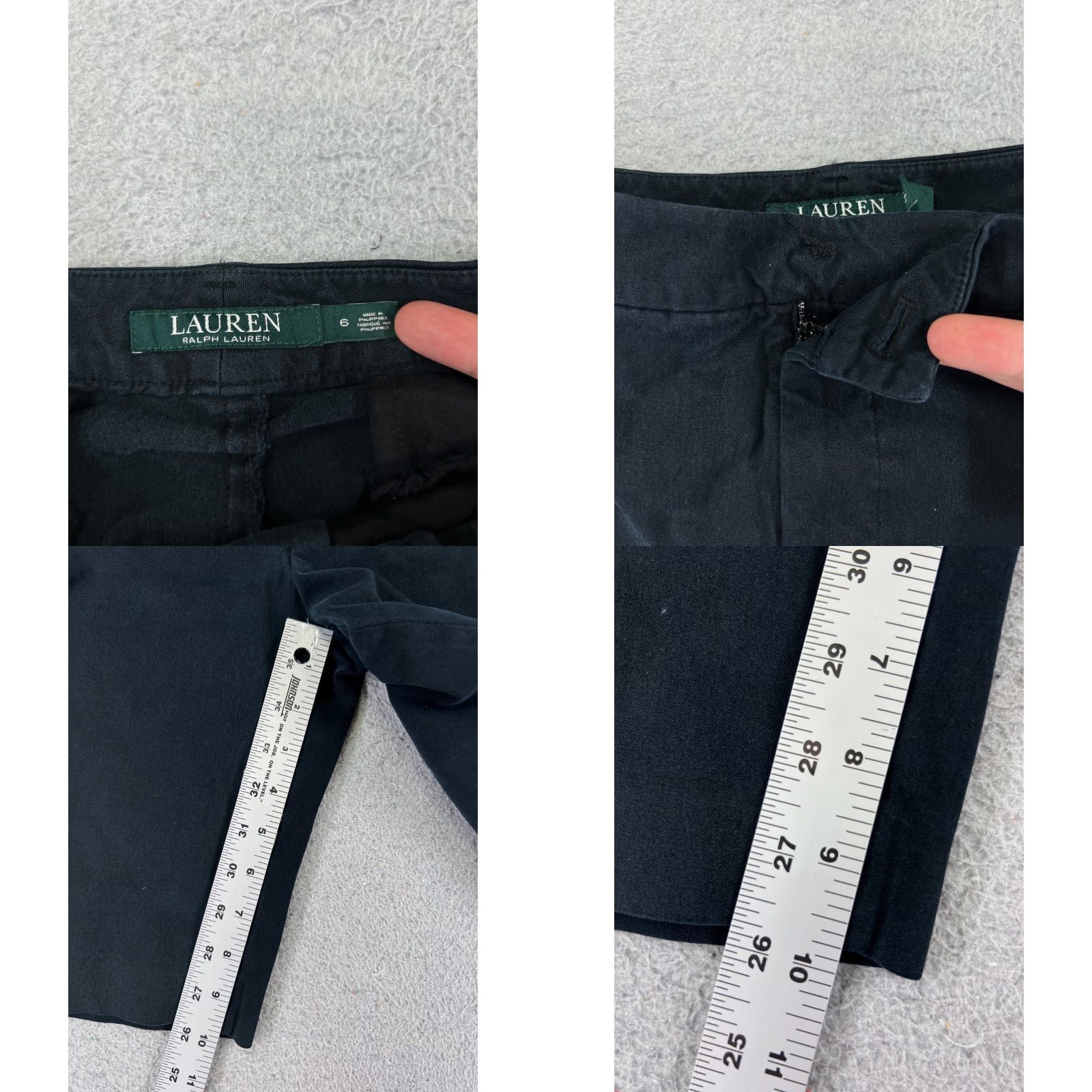Ralph Lauren Lauren Ralph Lauren Chino Shorts Women 6 Black Cotton Blend Twill Hiking Outdoor Casual Size 28" / US 6 / IT 42 - 8 Thumbnail