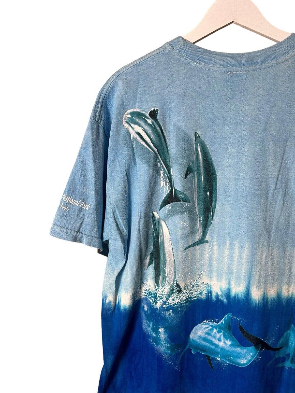 Vintage Vintage 90s Dolphin Tye Dye AOP T-shirt Large Wild Gear Size US L / EU 52-54 / 3 - 7 Thumbnail