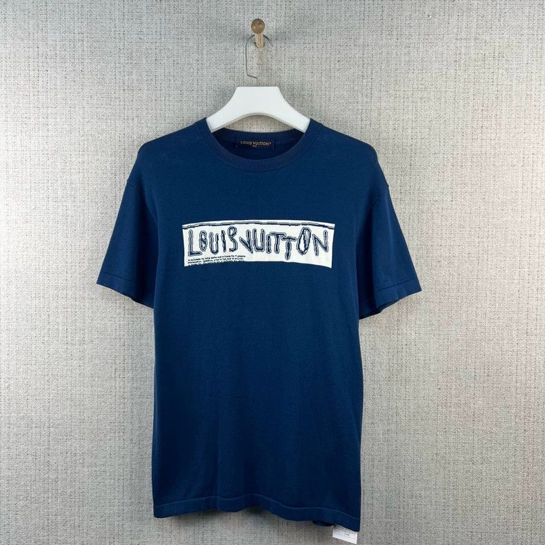 Louis Vuitton Louis Vuitton Water drop monogram intarsia knit short slee Size US S / EU 44-46 / 1 - 1 Thumbnail