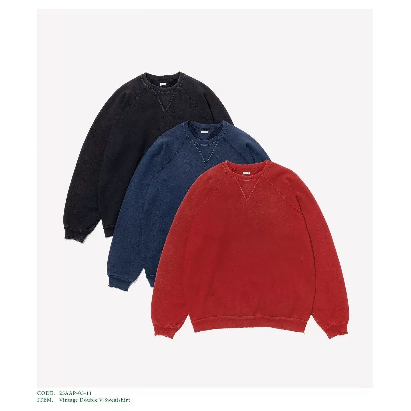 A.PRESSE A.PRESSE Vintage Double V Sweatshirt Size US L / EU 52-54 / 3 - 5 Thumbnail