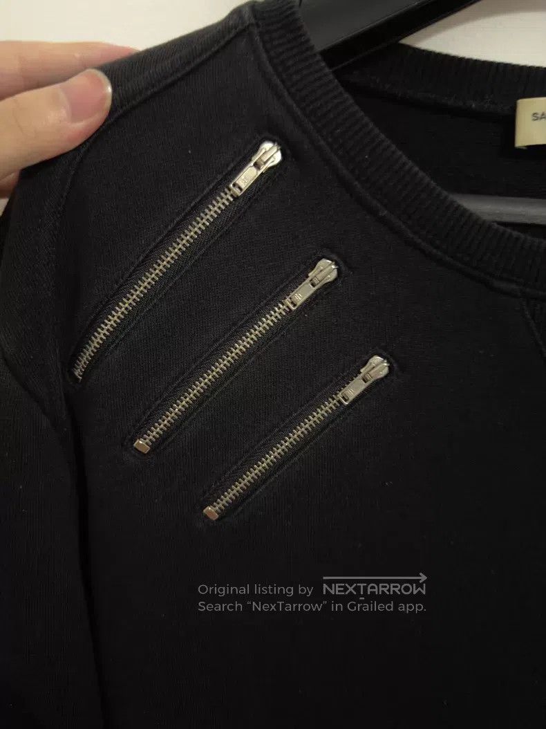 Saint Laurent Paris Saint Laurent Paris Black Samurai Cotton Five-Zipper Hoode Size US M / EU 48-50 / 2 - 4 Thumbnail