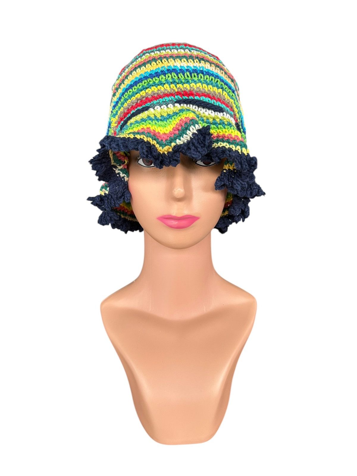 Japanese Brand × Kapital × Vintage Crochet Knitted Handmade Bucket Hats Size ONE SIZE - 3 Thumbnail