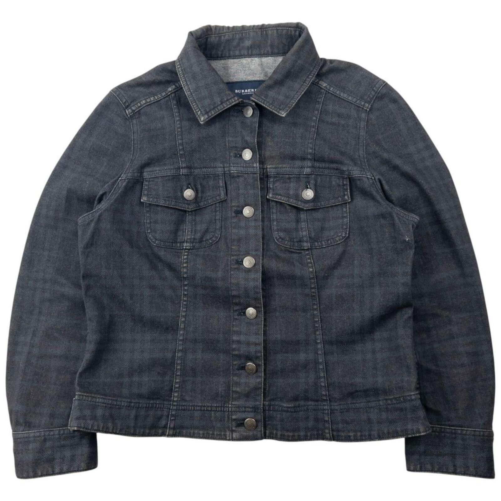 Burberry Vintage 2000s Burberry Nova Check Button Up Denim Jacket S Size S / US 4 / IT 40 - 1 Thumbnail