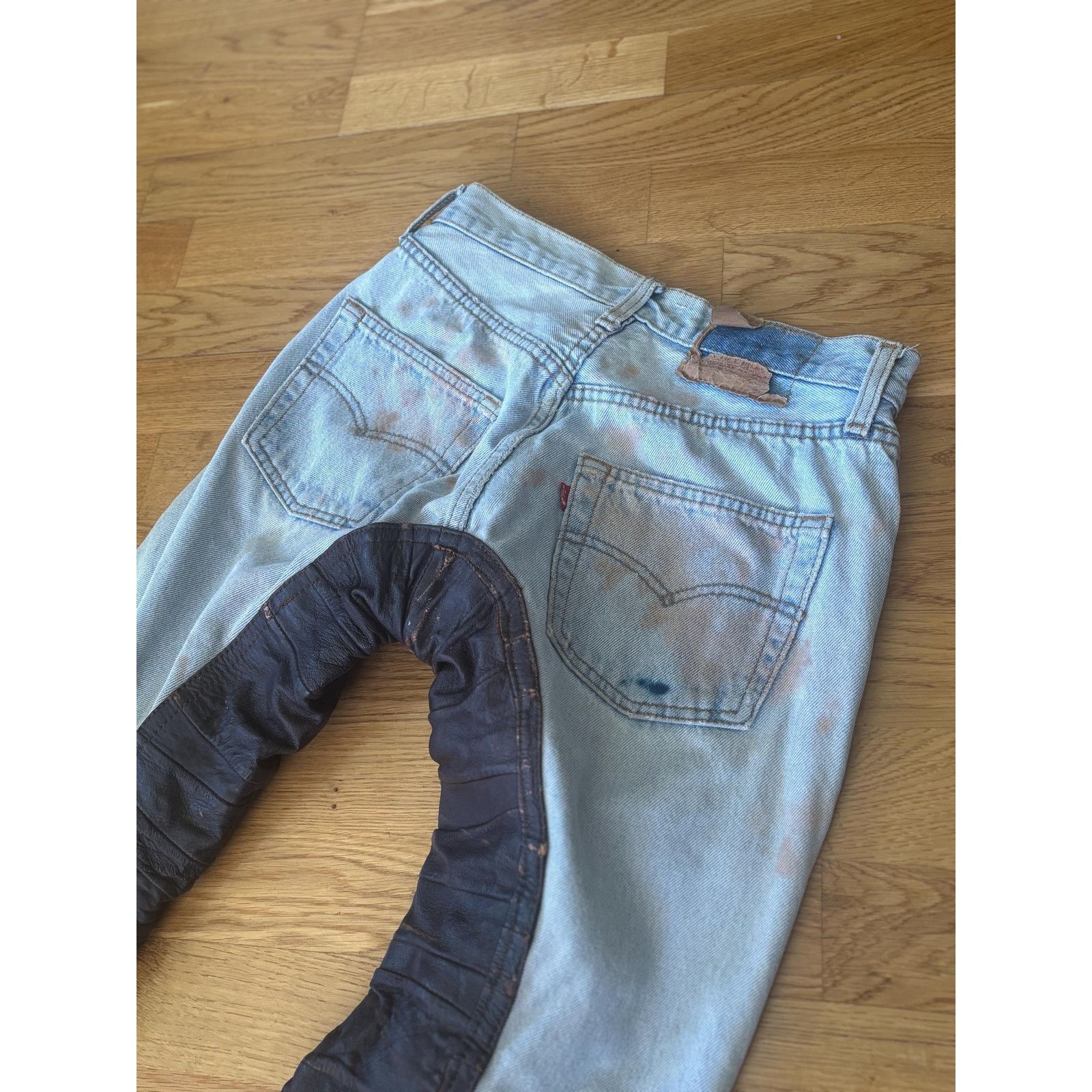 Levi's Vintage Levi's 501 Jeans: USA Made, Rodeo Leather Inlay Size US 27 - 6 Thumbnail