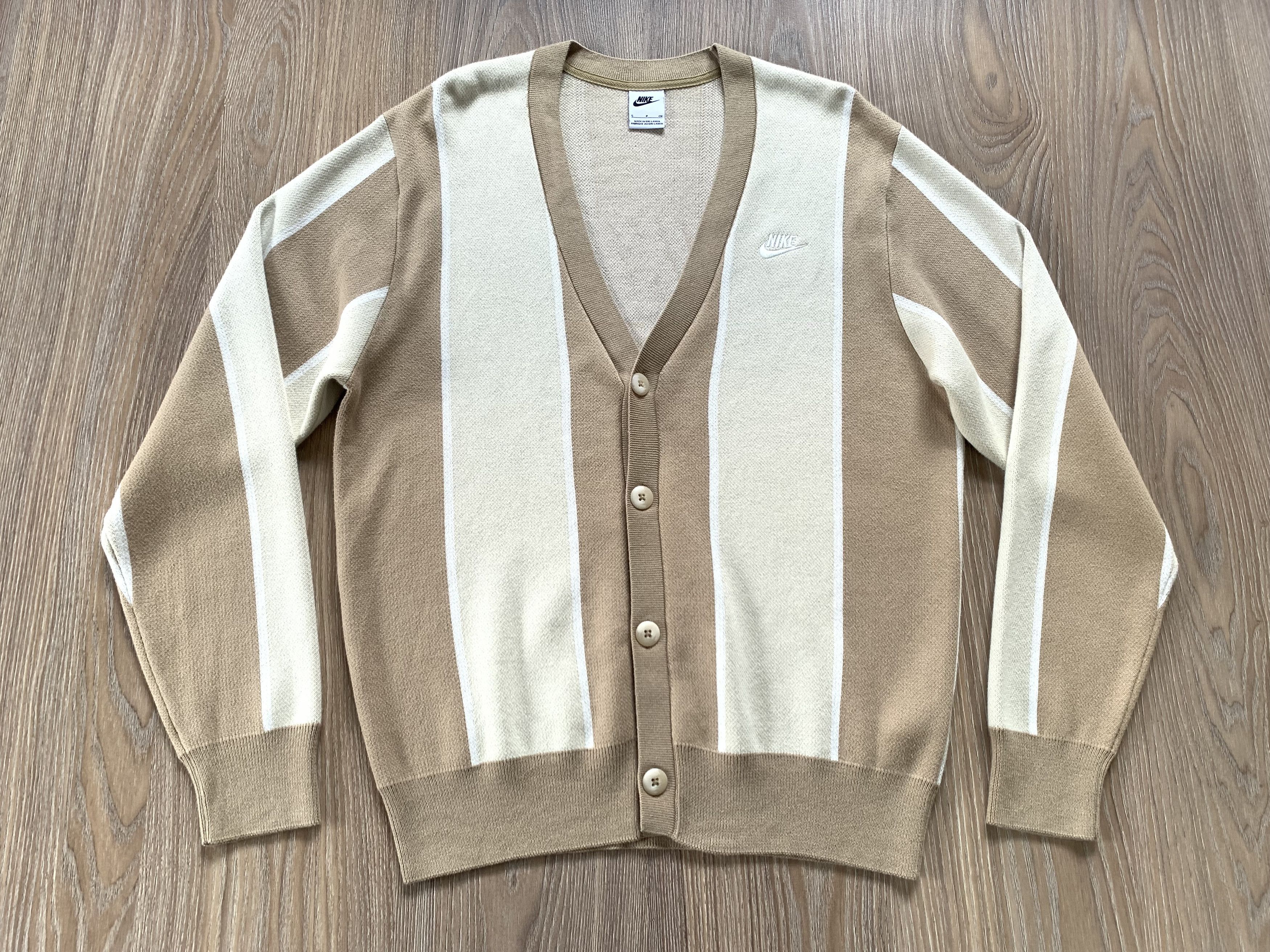 Nike Nike Club Fairway Stripe Cotton Sweater Cardigan Size US S / EU 44-46 / 1 - 2 Thumbnail