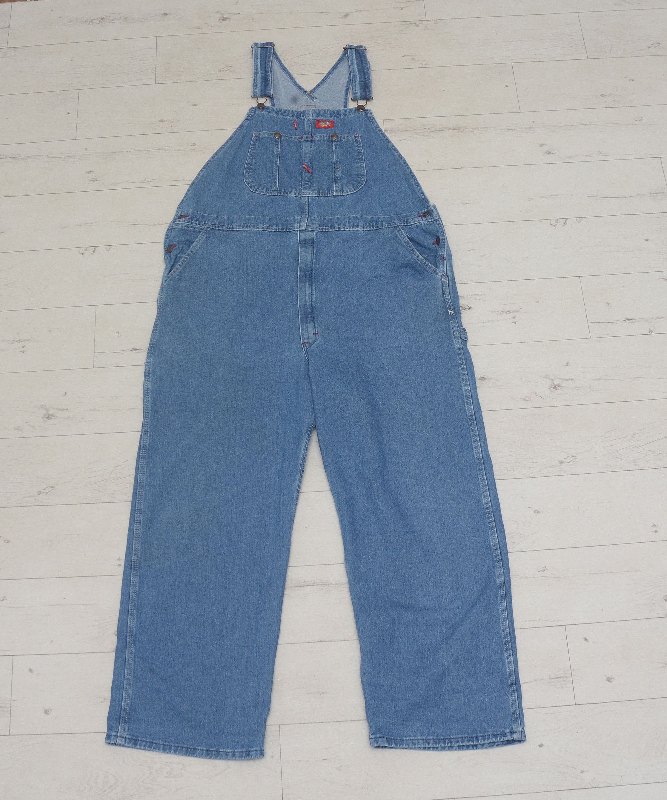 Men's Dickies Stonewashed Indigo Blue Bib Overalls 40x30