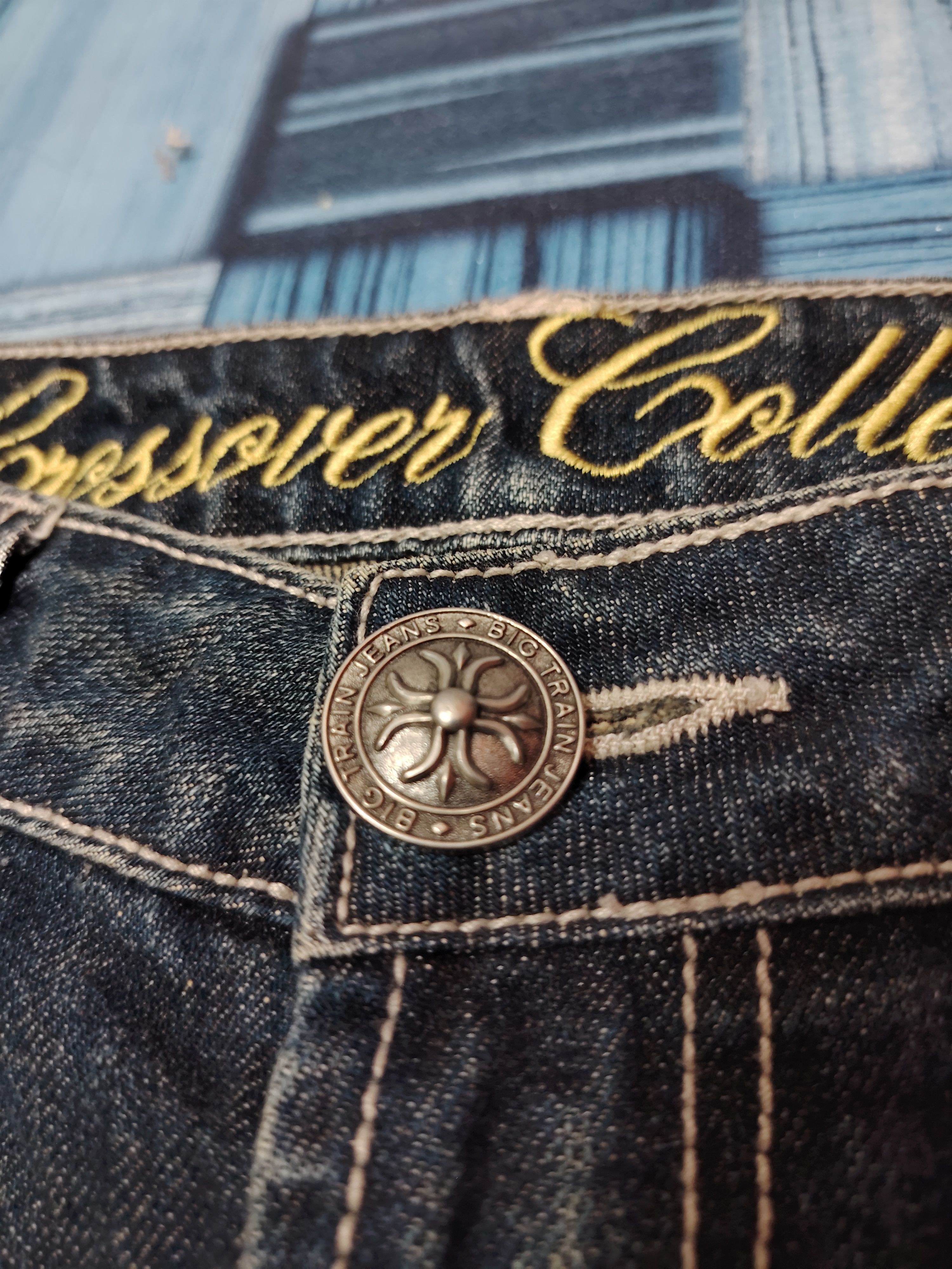 Japanese Brand Distressed denim osaka big train flared jeans Size US 31 - 9 Thumbnail