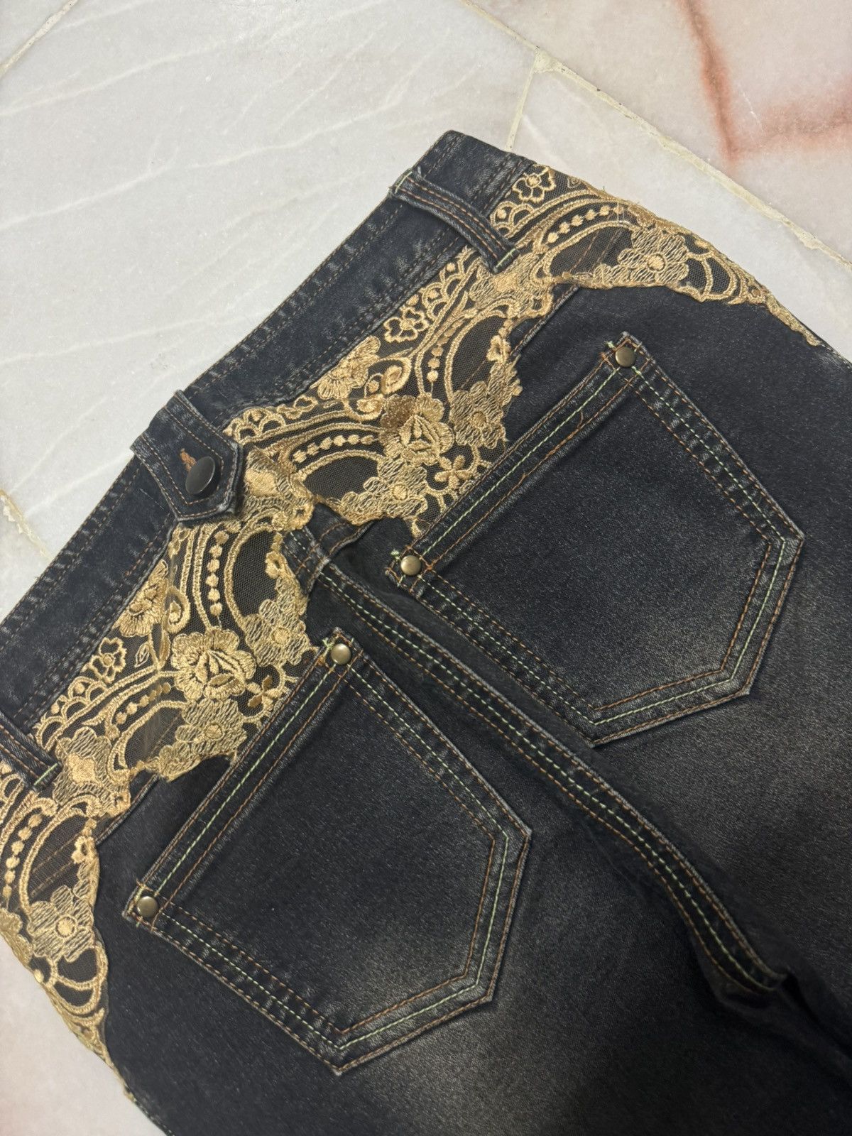 Tornado Mart flared darkwash archive japanese denim Size US 28 / EU 44 - 15 Thumbnail