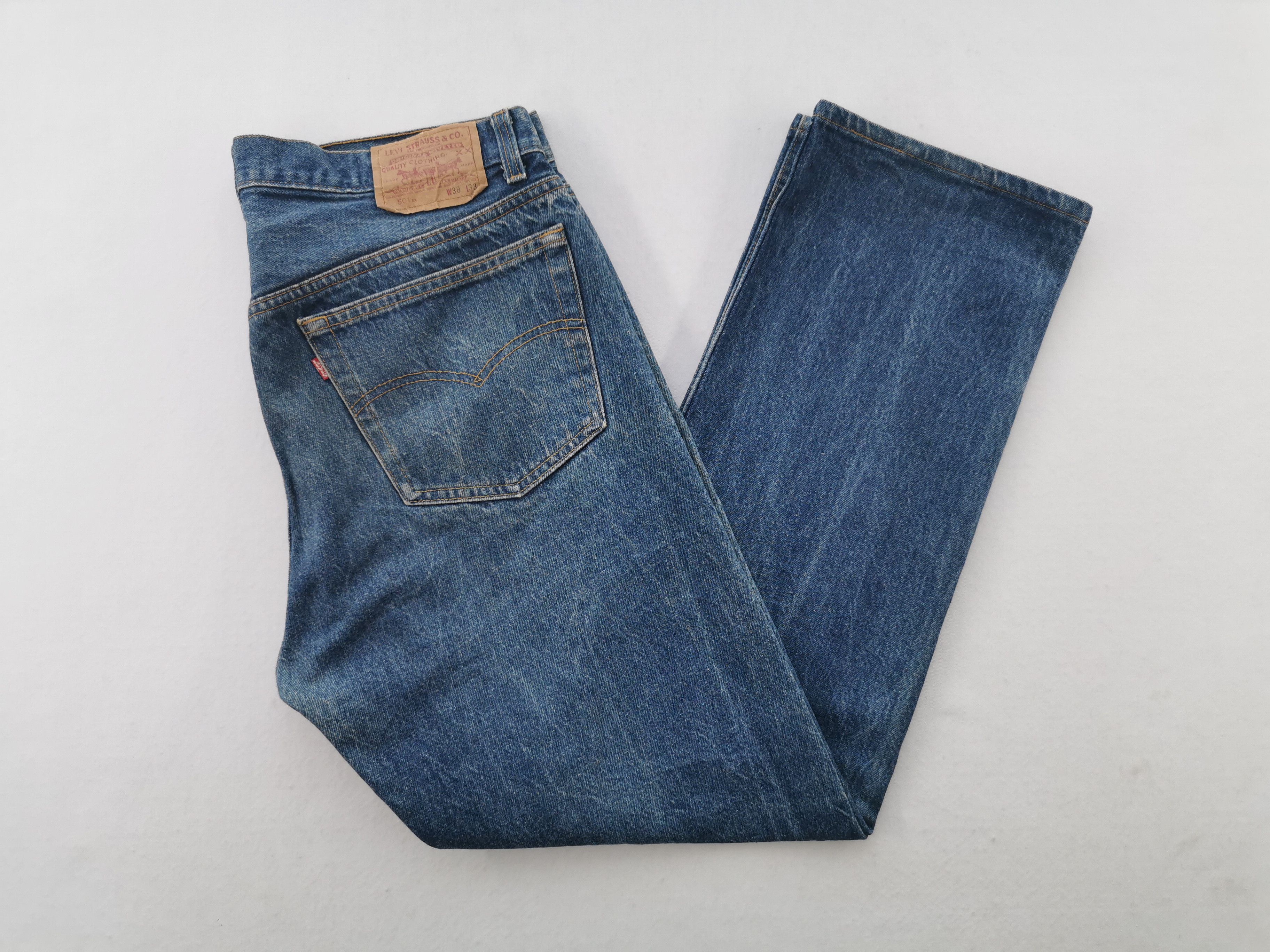 Levi's Vintage 90's Levis Lot 501 Denim Made In USA Size 34/38x32 Size US 34 / EU 50 - 5 Thumbnail