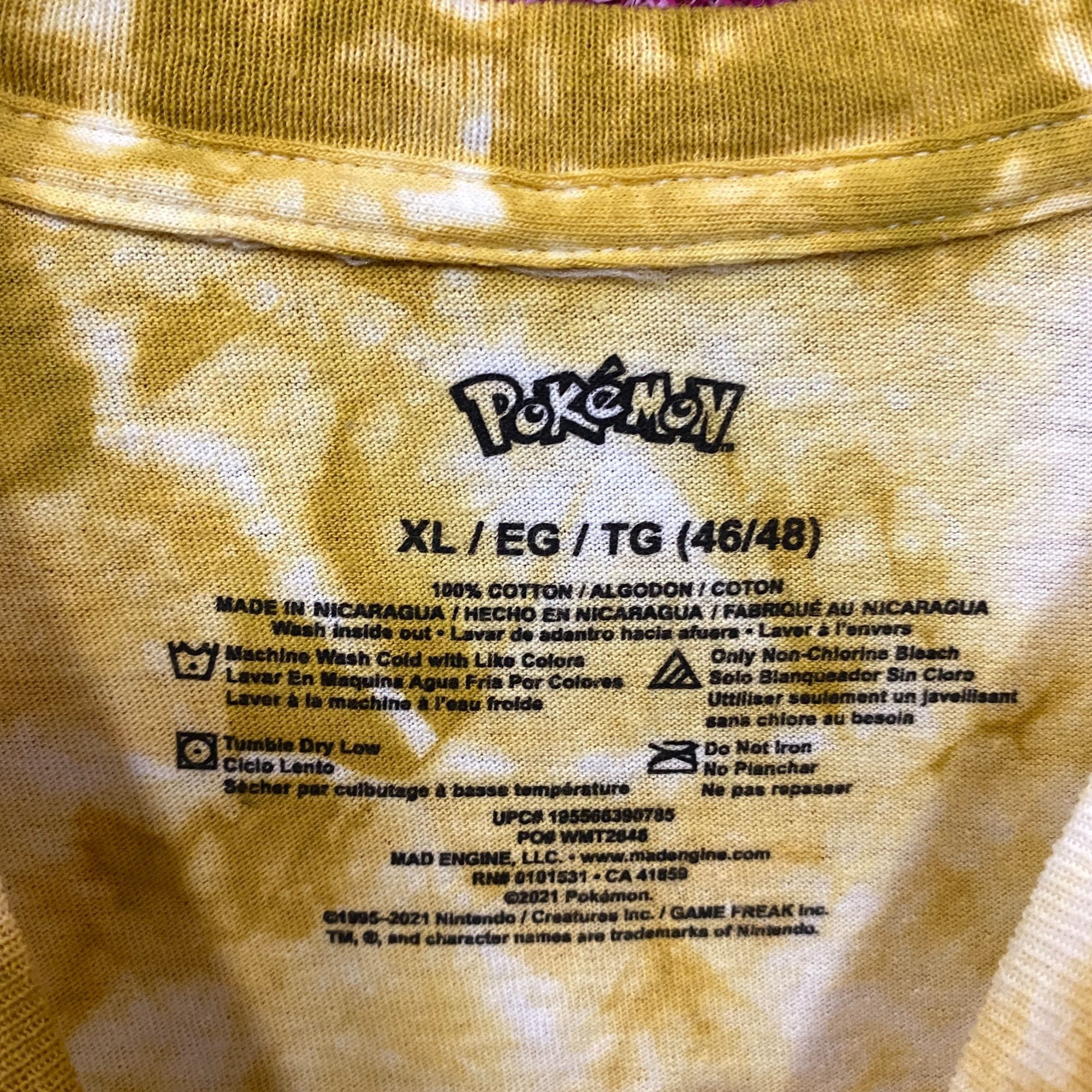 Pokemon Pokemon Pikachu Grookey Scorbunny Sobble Gold Yellow Tie-Dye Size US XL / EU 56 / 4 - 4 Thumbnail