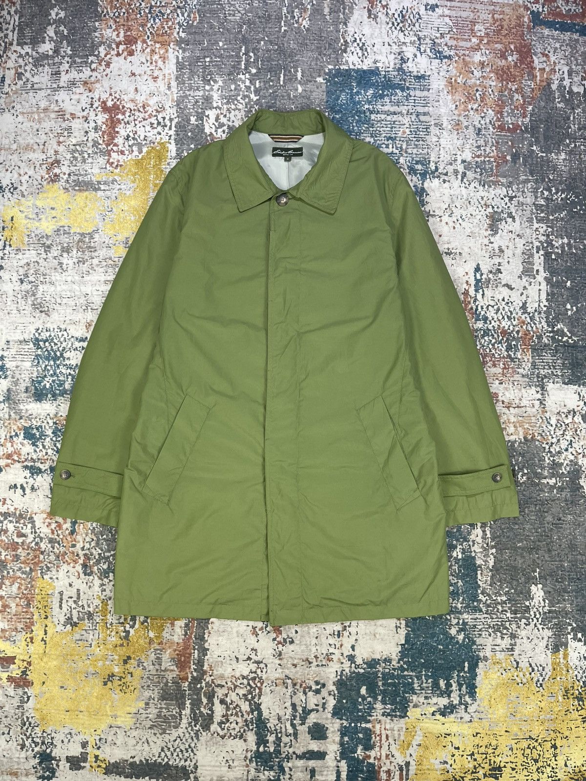 Eddie Bauer Eddie Bauer Lime Green Nylon Trench Coat Size US M / EU 48-50 / 2 - 9 Thumbnail