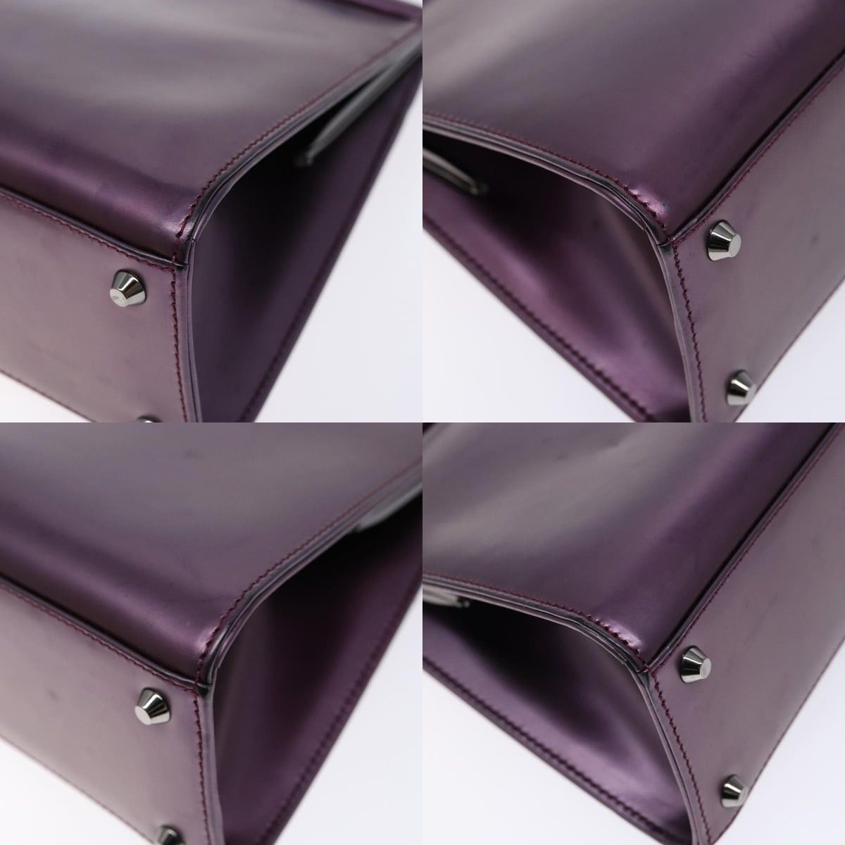 Dior DIOR Hand Bag Patent Leather Purple Size ONE SIZE - 10 Thumbnail