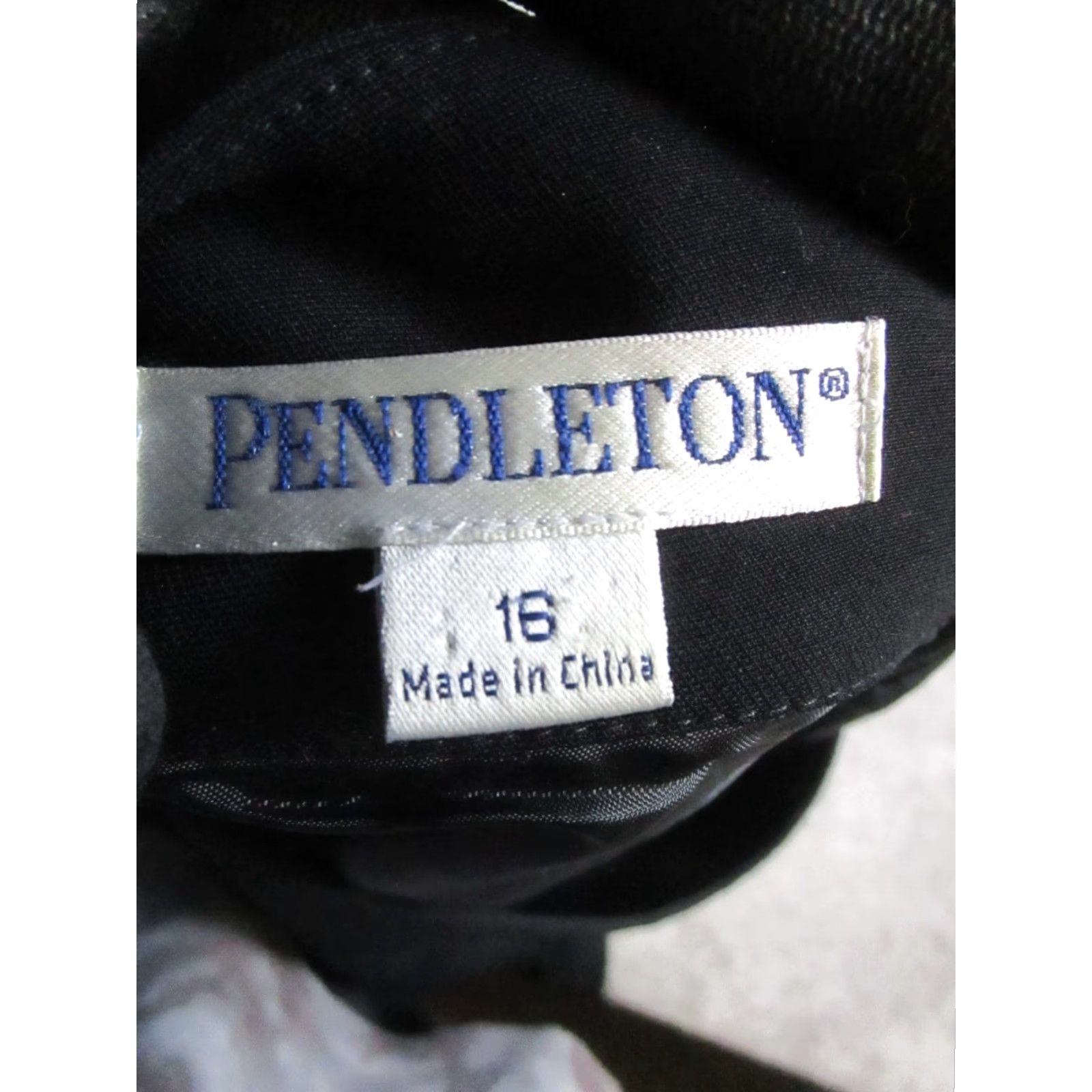 Pendleton VINTAGE Pendleton Dress Womens 16 Black Sleeveless Round Neck Zip Short A-Line Sheath 16 Womens Size XXL / US 16-18 / IT 52-54 - 3 Thumbnail