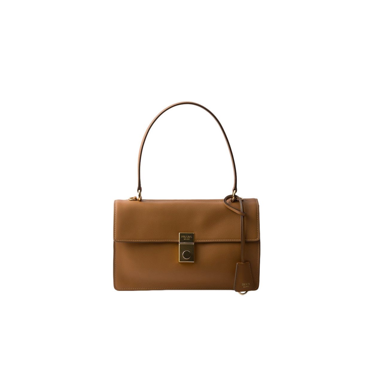 Prada PRADA Soft Sound Medium $4300 Caramel Leather Shoulder Bag N Size ONE SIZE - 1 Thumbnail