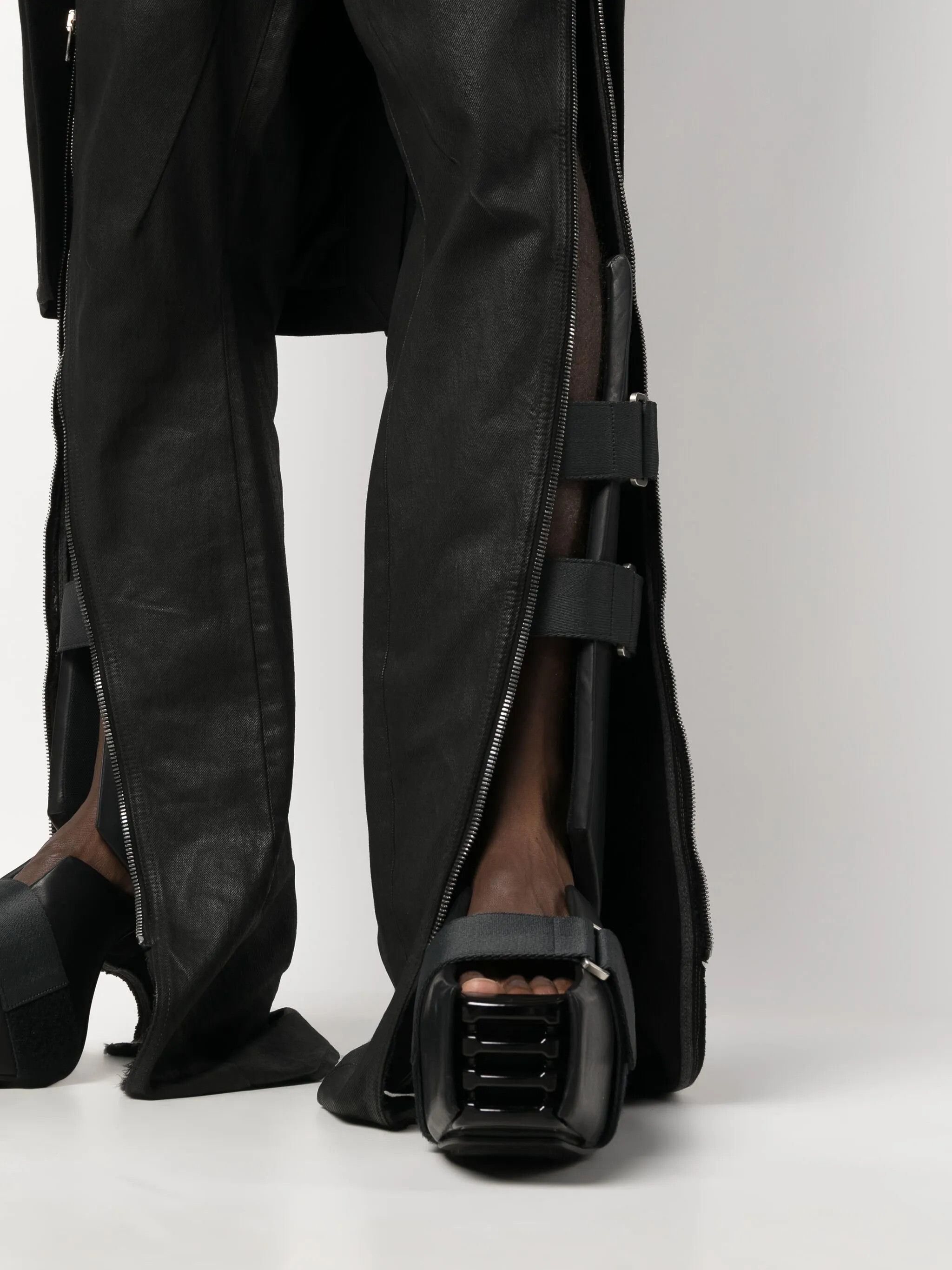 Rick Owens Runway Waxed Bolan Banana Denim Zipper Seam Jeans SS24 Lido Size US 32 / EU 48 - 20 Thumbnail