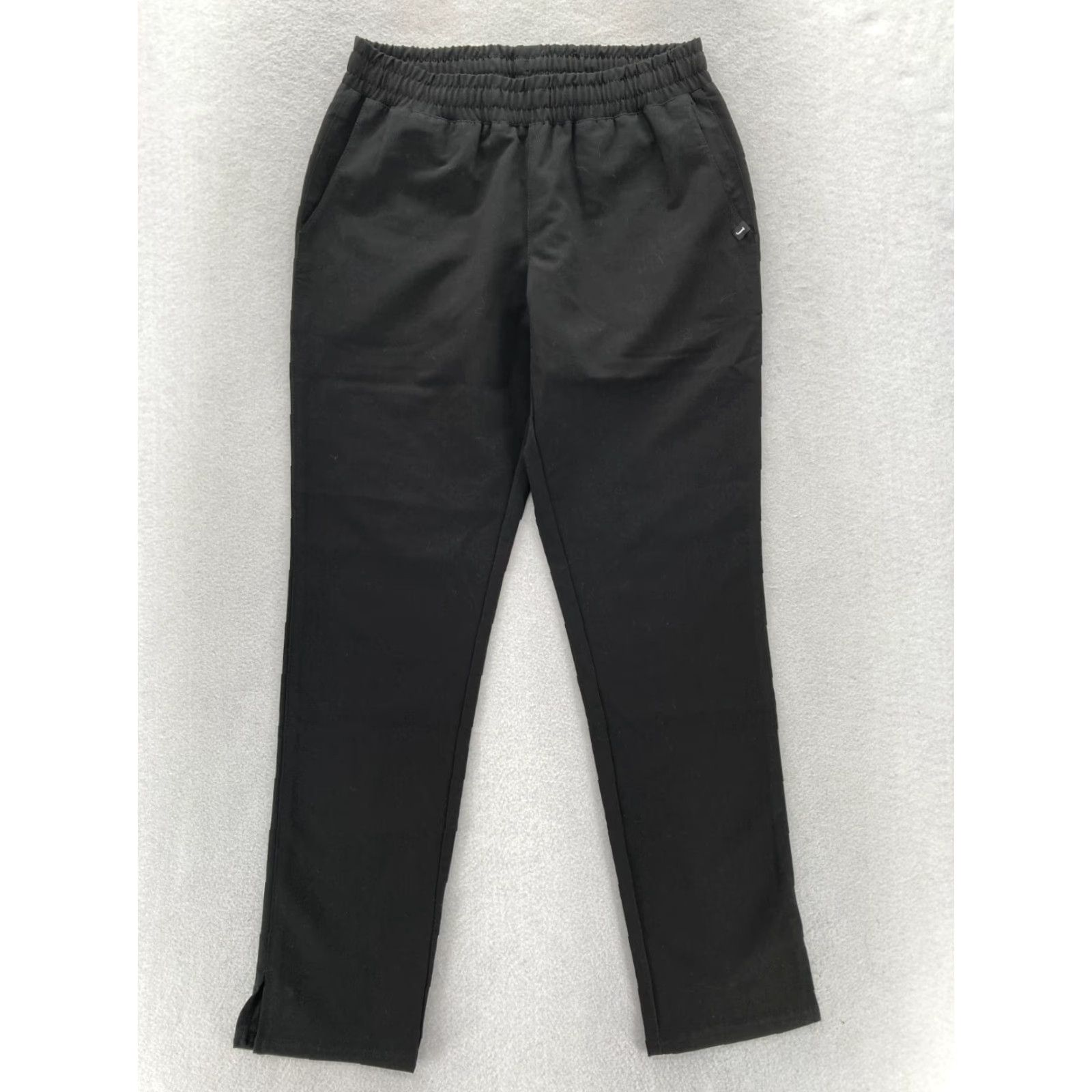 Essentials Jaanuu Essential Drawstring Scrub Pants Women's XS Black Stretch Split Ankle NWT Size 26" / US 2 / IT 38 - 2 Thumbnail