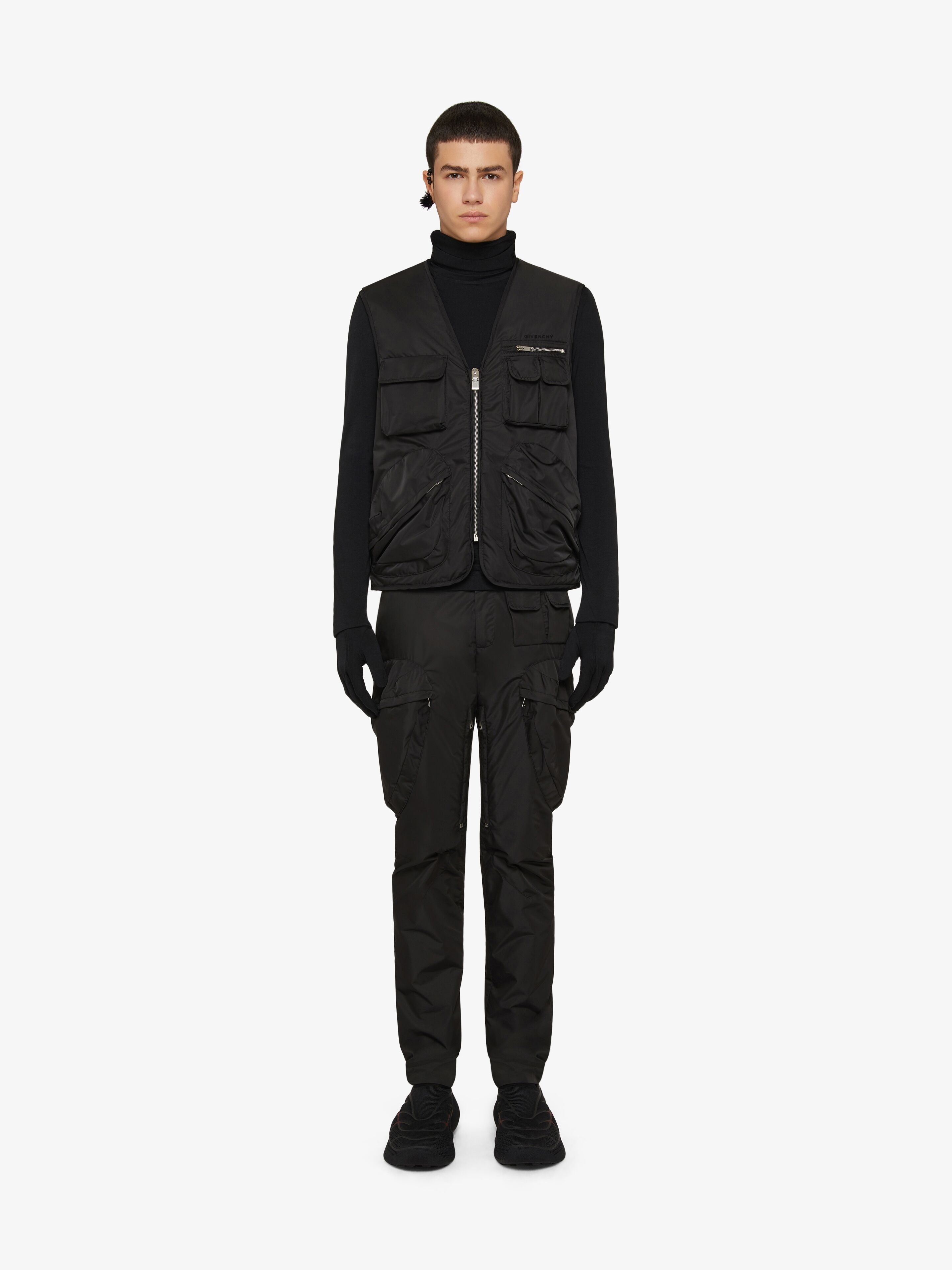 Givenchy o1w1db10325 Sleeveless Vest in Black Size 40R - 2 Thumbnail