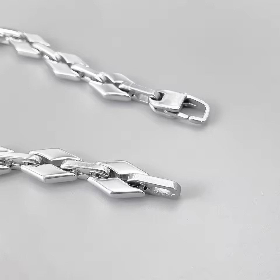 Jewelry Rhombus Link Chain Bracelet Size ONE SIZE - 4 Thumbnail