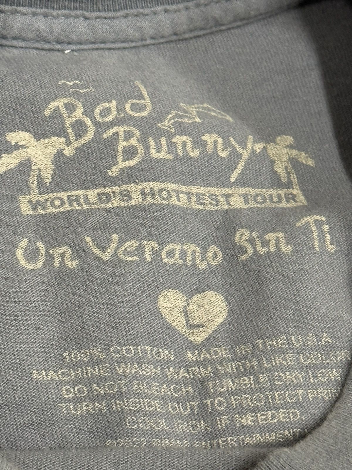 Other RARE Bad Bunny El Ultimo Tour Del Mundo Tee Blue Large Size US L / EU 52-54 / 3 - 4 Thumbnail