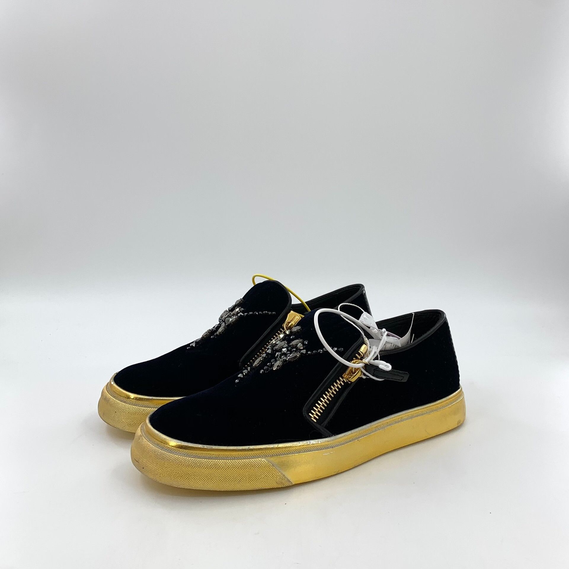 Giuseppe Zanotti Giuseppe Zanotti Crystal Letter Flat Sneakers Size US 6 / IT 36 - 1 Thumbnail