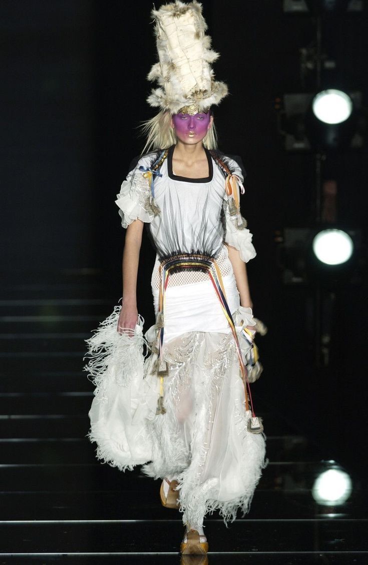 Christian Dior Fall 2002 lace and netting tshirt