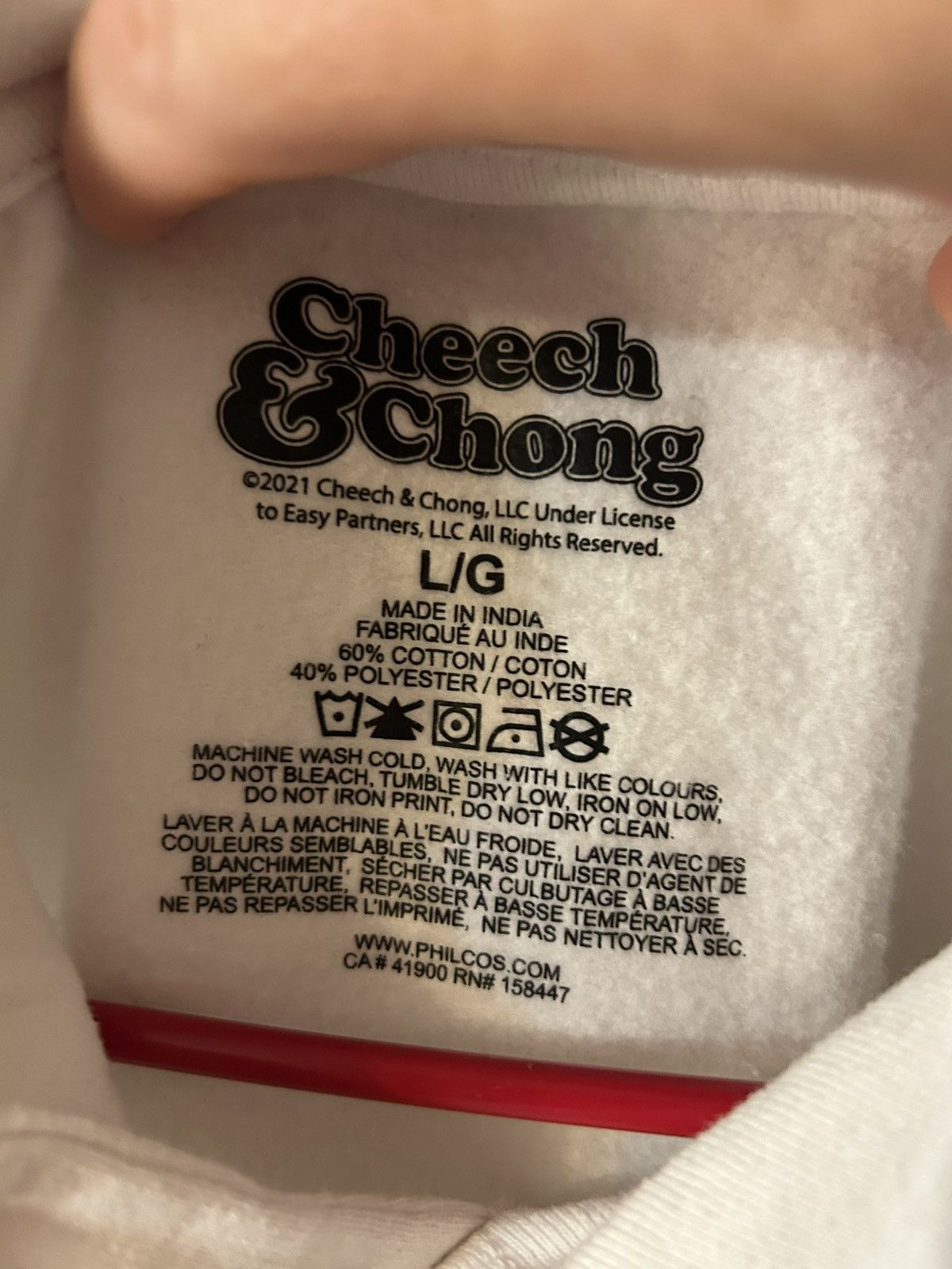 Other Hoodie: Cheech and Chong stoner sweater white large Size US L / EU 52-54 / 3 - 4 Thumbnail