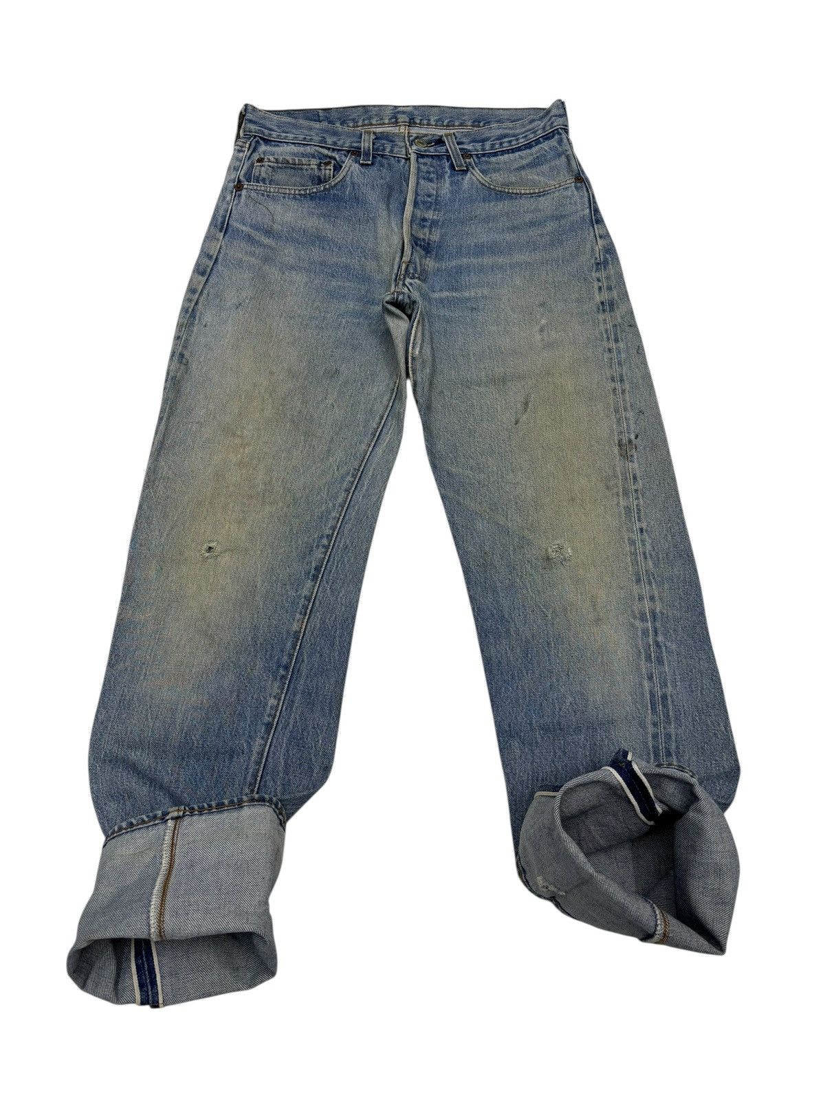 Kapital Vintage Levis 501 Selvedge release hem Distressed Denim Jean Size US 31 - 2 Thumbnail