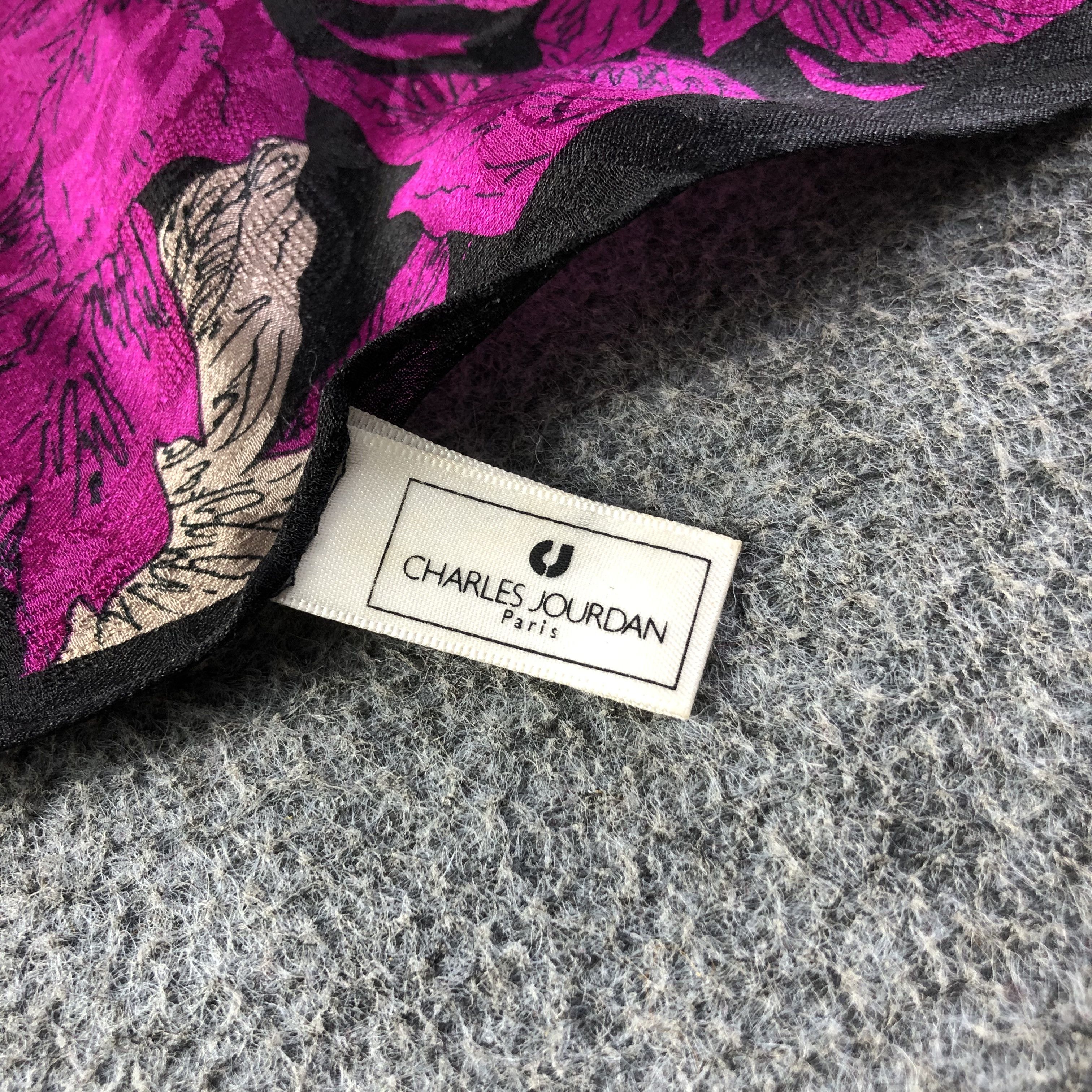 Charles Jourdan Charles Jourdan Floral Silk Scarf M955 Size ONE SIZE - 4 Thumbnail