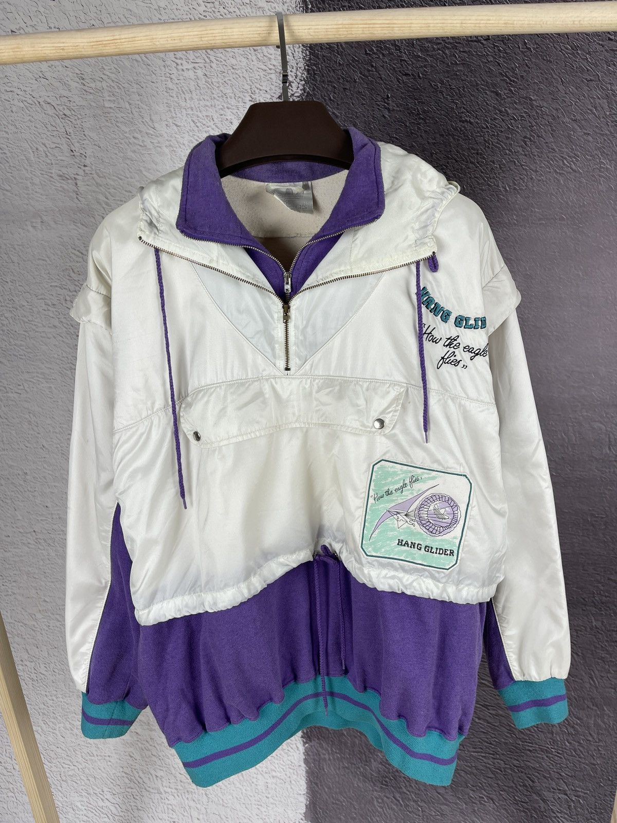Adidas Adidas Hang Glider vintage 90s how the eagle flies anorak Size US S / EU 44-46 / 1 - 2 Thumbnail