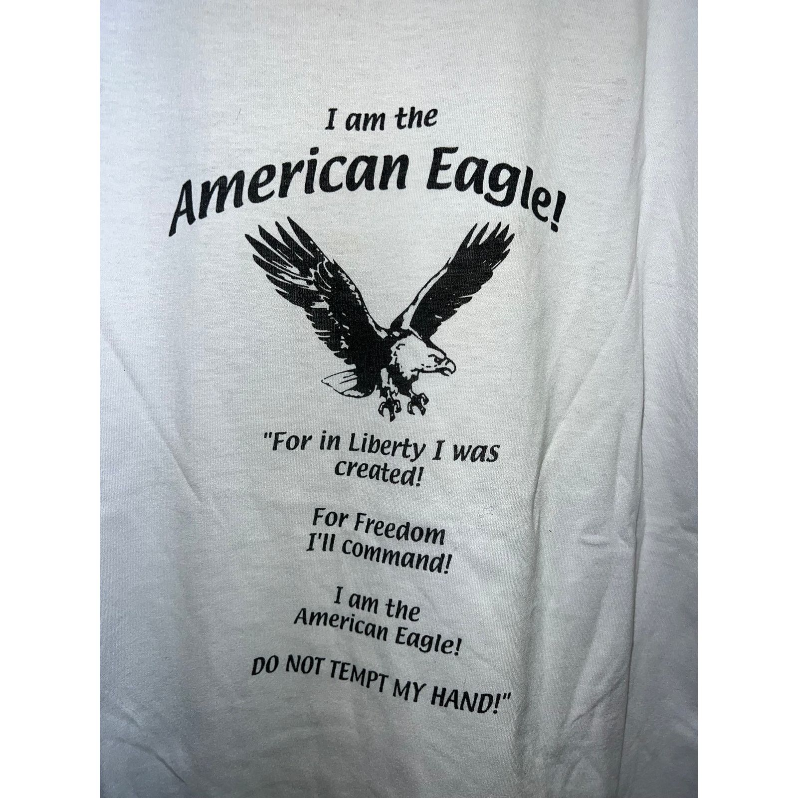 Fruit Of The Loom Vintage Eagle Shirt I Am The American Eagle Bird Tee Large Size US L / EU 52-54 / 3 - 2 Thumbnail