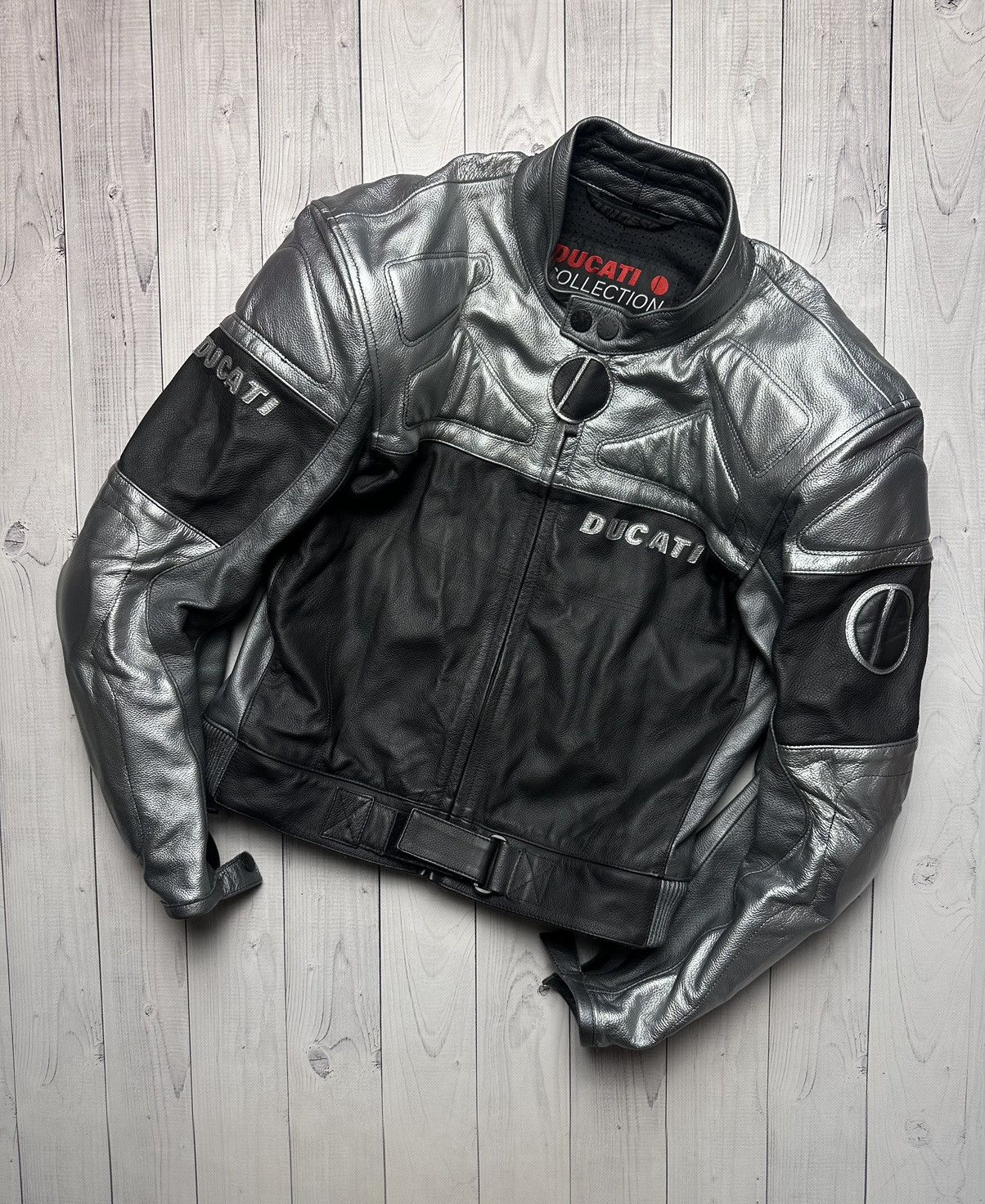 Ducati Vintage Dainesse X Ducati Moto tracksuit jacket leather L Size US 34 / EU 50 - 3 Thumbnail