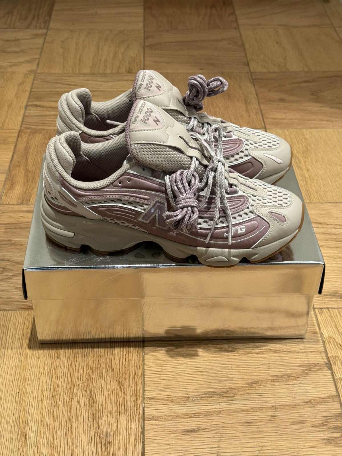image of Joe Freshgoods X New Balance 1000 Pink/beige Shoes, Men's
