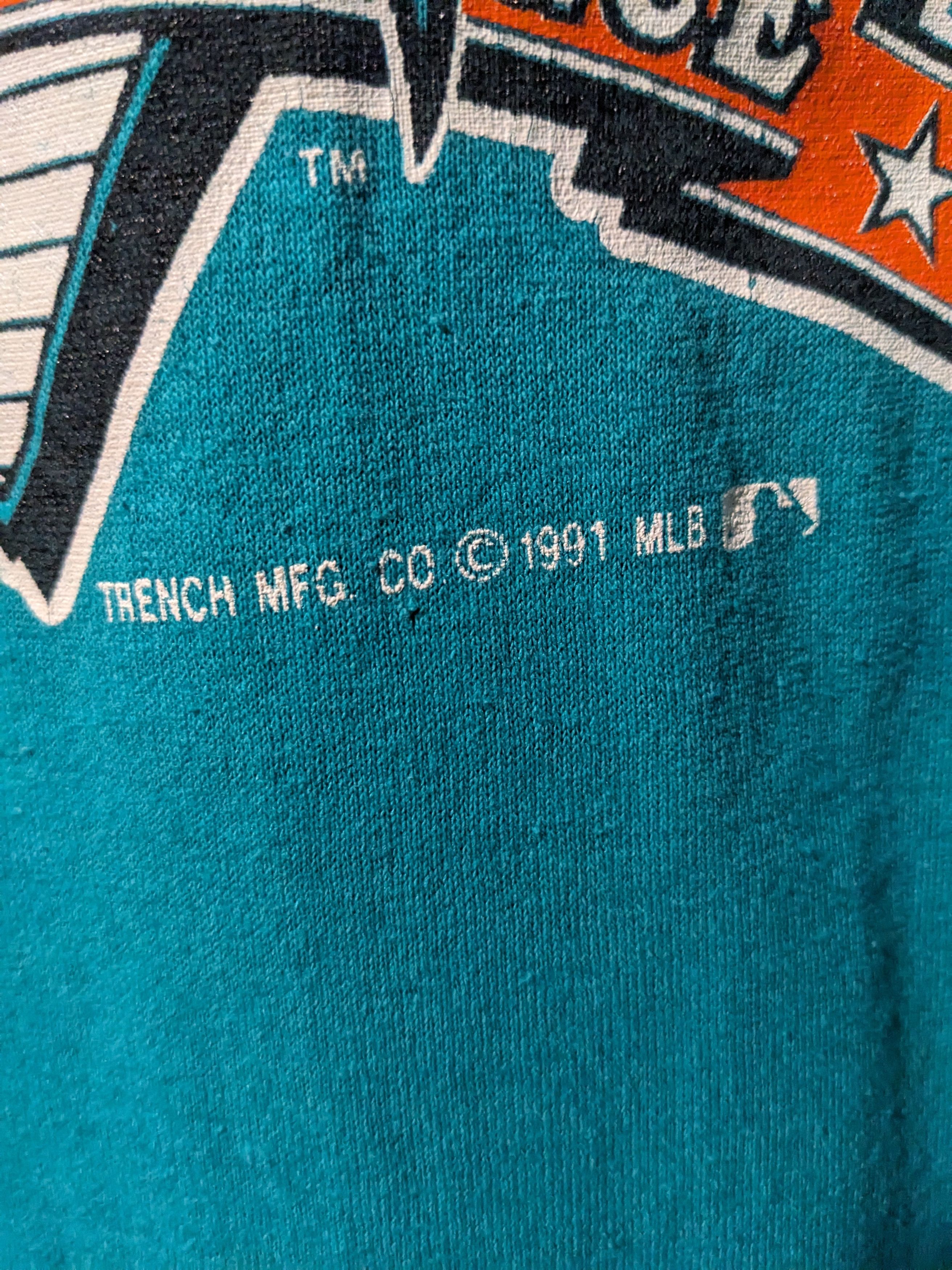 MLB × Vintage Vintage 1991 Florida Marlins MLB Baseball Blue Large T-Shirt Size US L / EU 52-54 / 3 - 3 Thumbnail