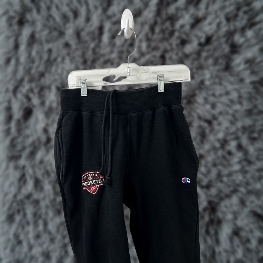 Champion Champion Sweatpants Mens M Black Reversible Cotton Polyester Activewear Pants Size US 31 - 1 Thumbnail
