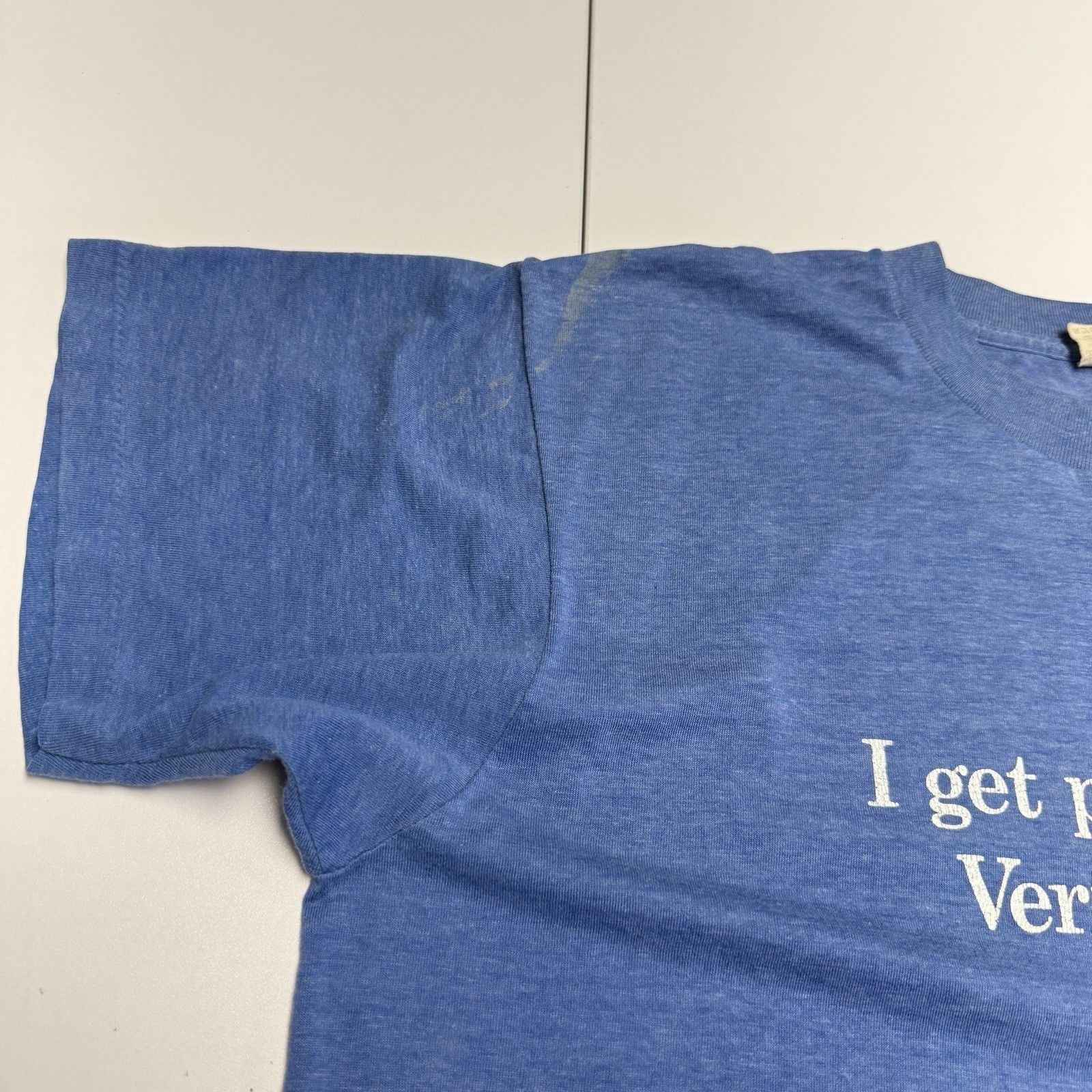 Vintage Vintage 80s T Shirt Mens XL Blue Funny Saying Weekly Pay Size US XL / EU 56 / 4 - 4 Thumbnail