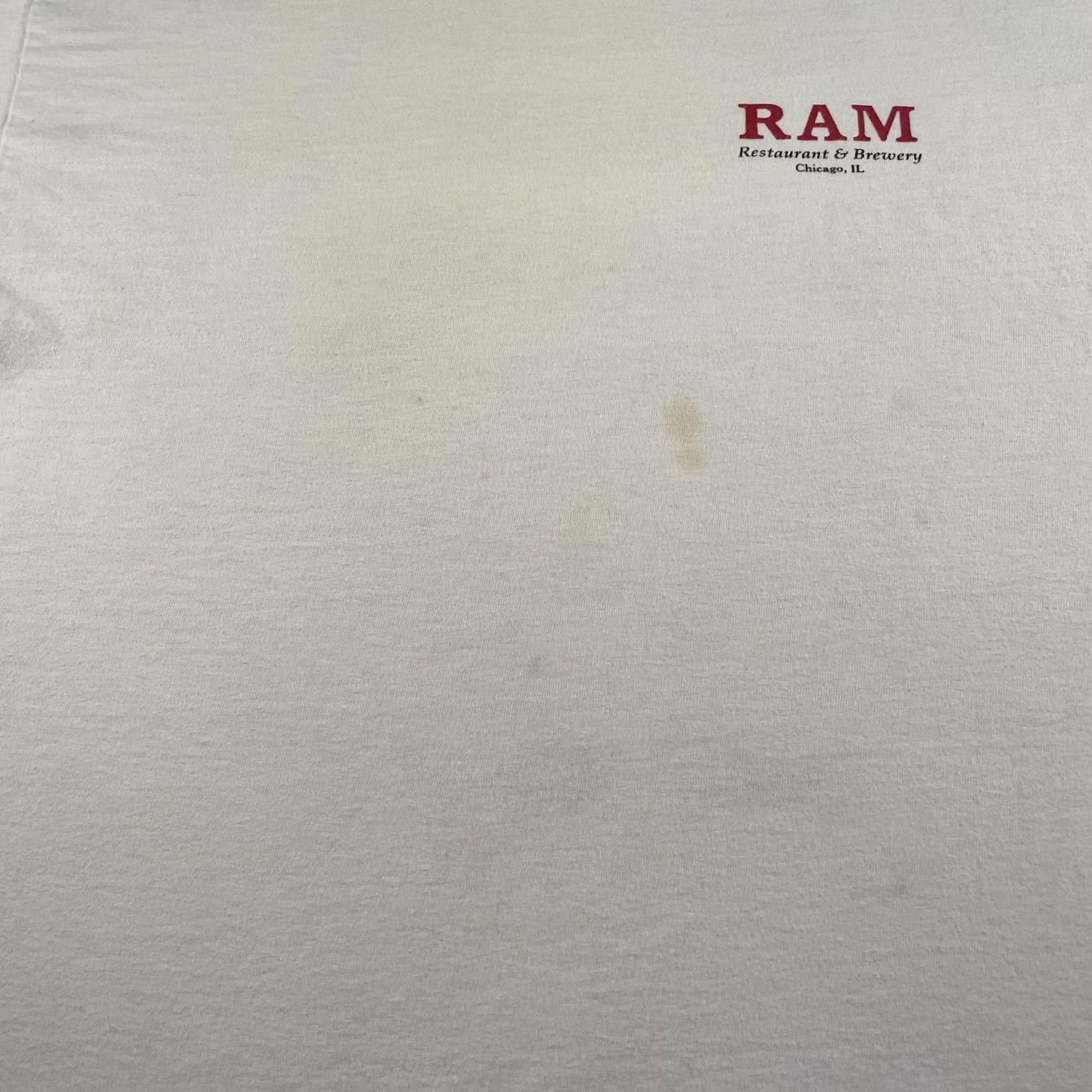 Hanes Vintage Hanes Beefy-T Shirt Mens L White RAM Restaurant & Brewery Chicago Buttface Amber Ale Graphic Print Crew Neck Short Sleeve 90s Humor Pub Beer Size US L / EU 52-54 / 3 - 4 Thumbnail