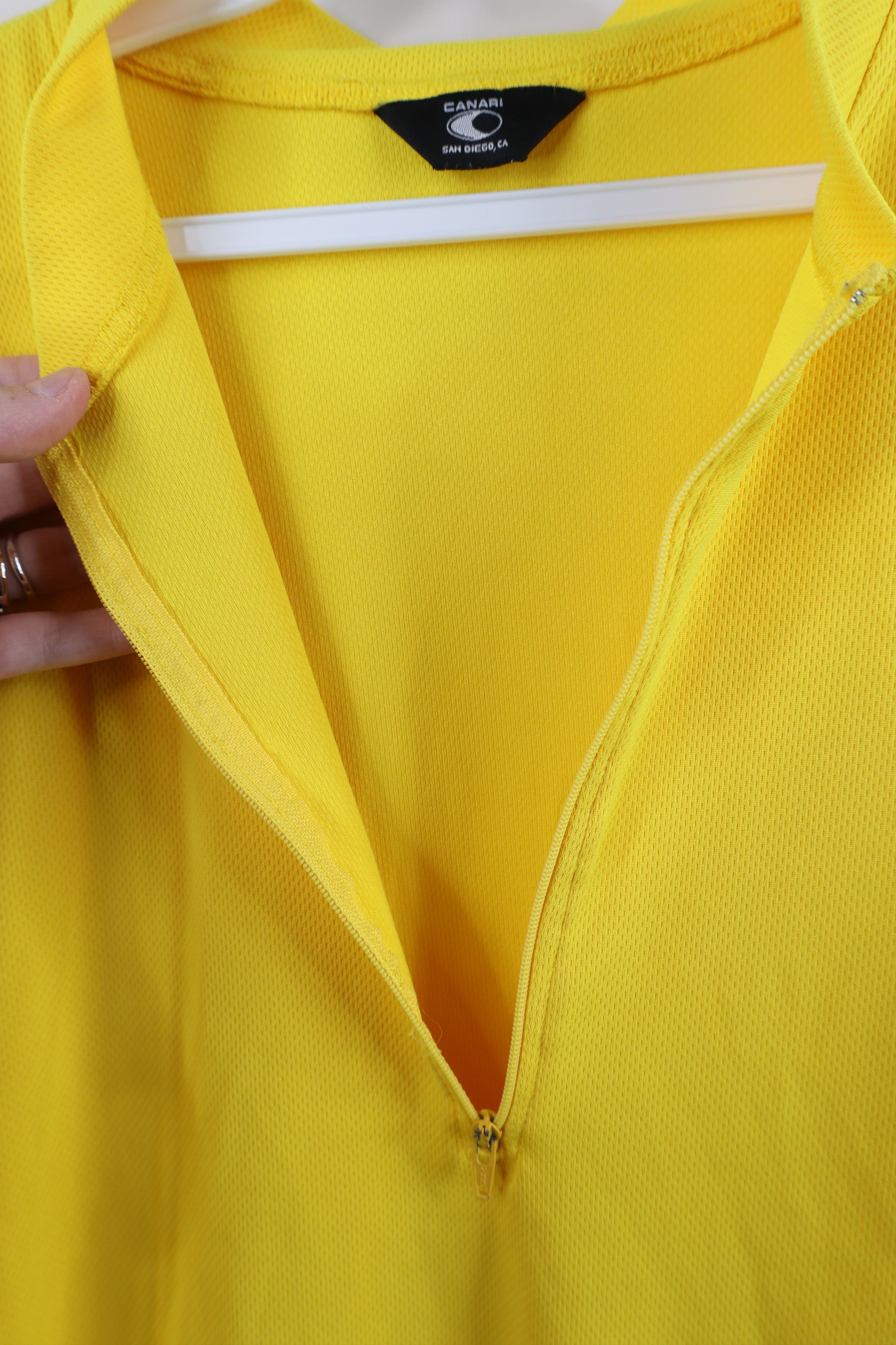 Canari Vintage 90s Canari Half Zip Bicycle Cycling Jersey Yellow Size US L / EU 52-54 / 3 - 8 Thumbnail