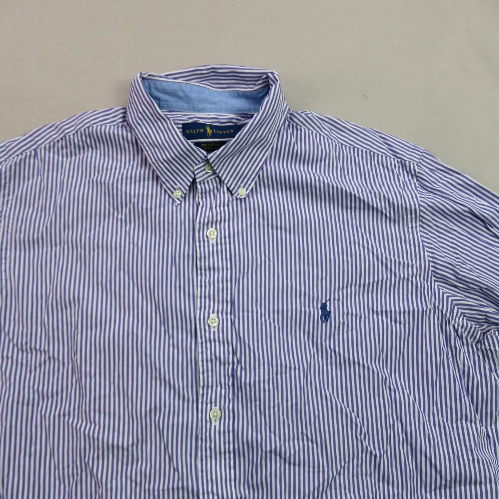 Ralph Lauren Ralph Lauren Shirt Mens XL Long Sleeve Button Front Purple Stripes Lightweight Size US XL / EU 56 / 4 - 2 Thumbnail