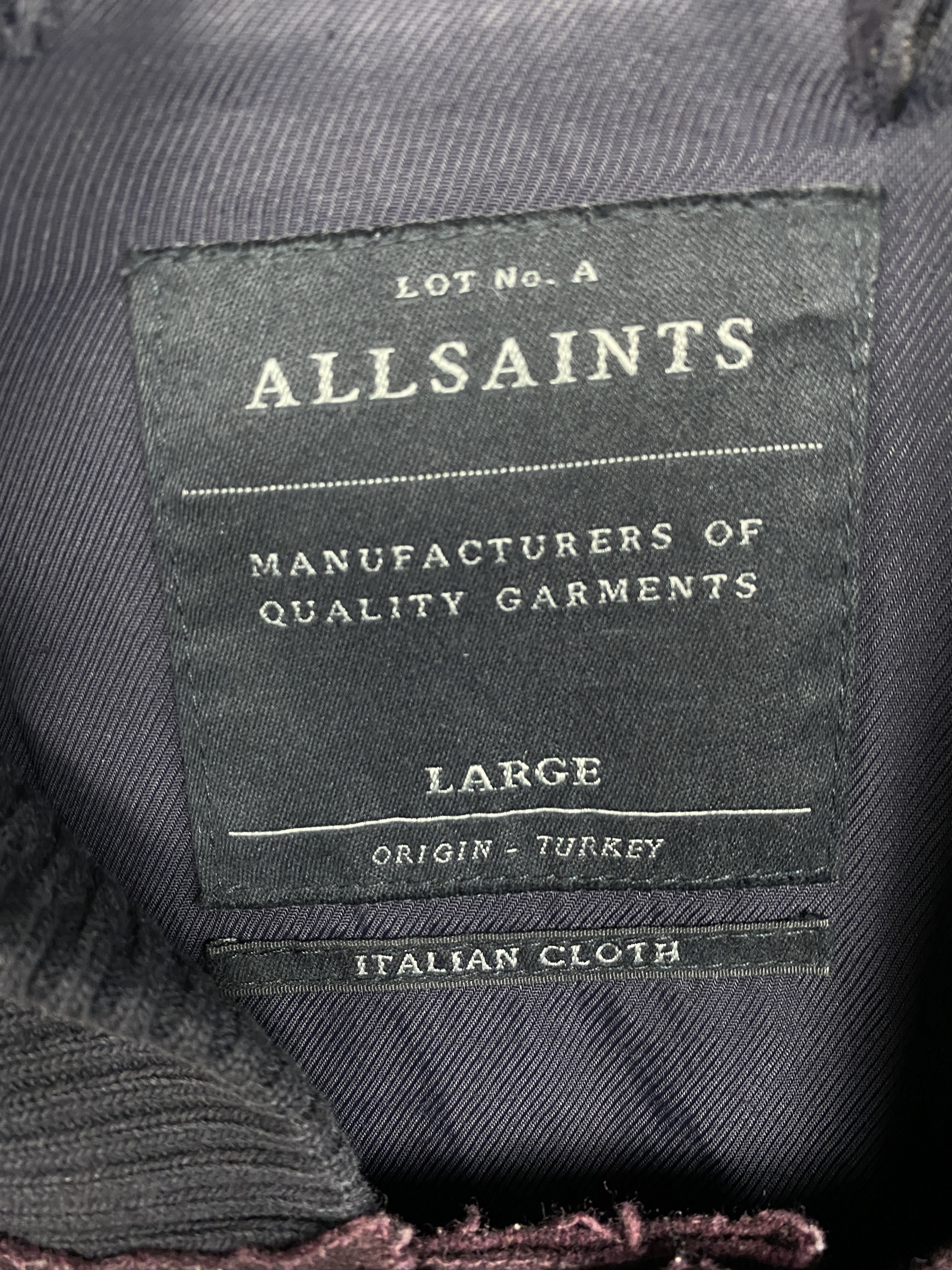 Allsaints Allsaints Vintage Mens Smythe Wool Bomber Jacket Size US L / EU 52-54 / 3 - 3 Thumbnail