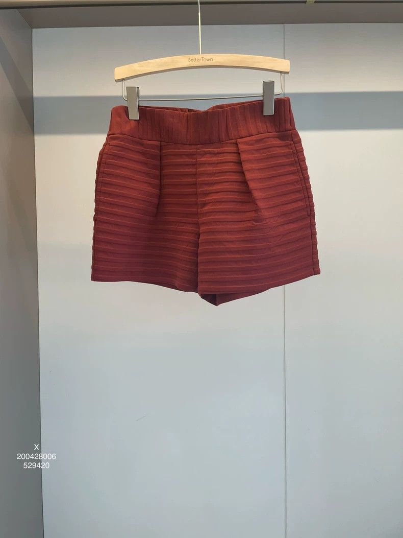 Brunello Cucinelli Brunello Cucinelli Red Cotton Shorts - dmc Size US 38 / EU 54 - 1 Thumbnail