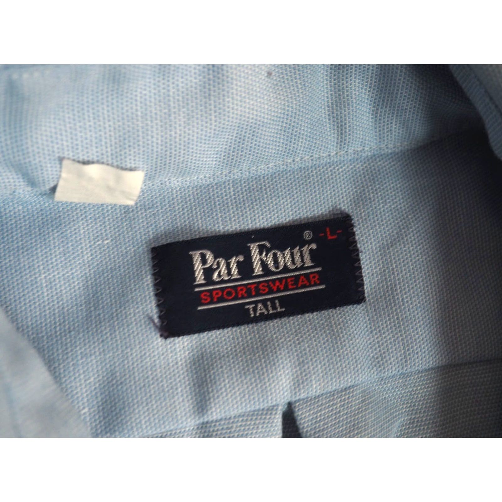 Vintage VINTAGE Par Four Shirt LT Mens 70s Pocket Light Blue Polycotton Long Sleeve Button-Front Mens LT Blue 1970s Casual USA Made Size US L / EU 52-54 / 3 - 4 Thumbnail