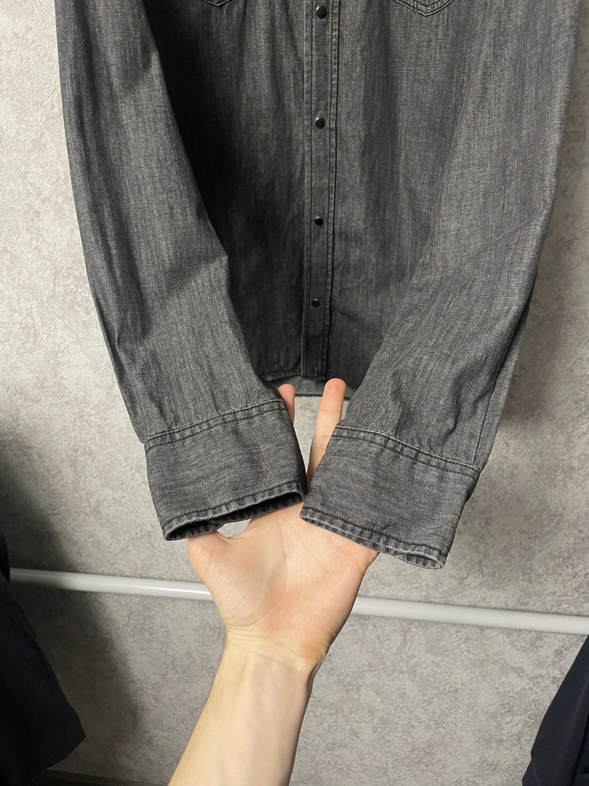 Diesel Vintage Diesel Black Jeans Long Sleeve Snap Button Shirt Size US L / EU 52-54 / 3 - 15 Thumbnail