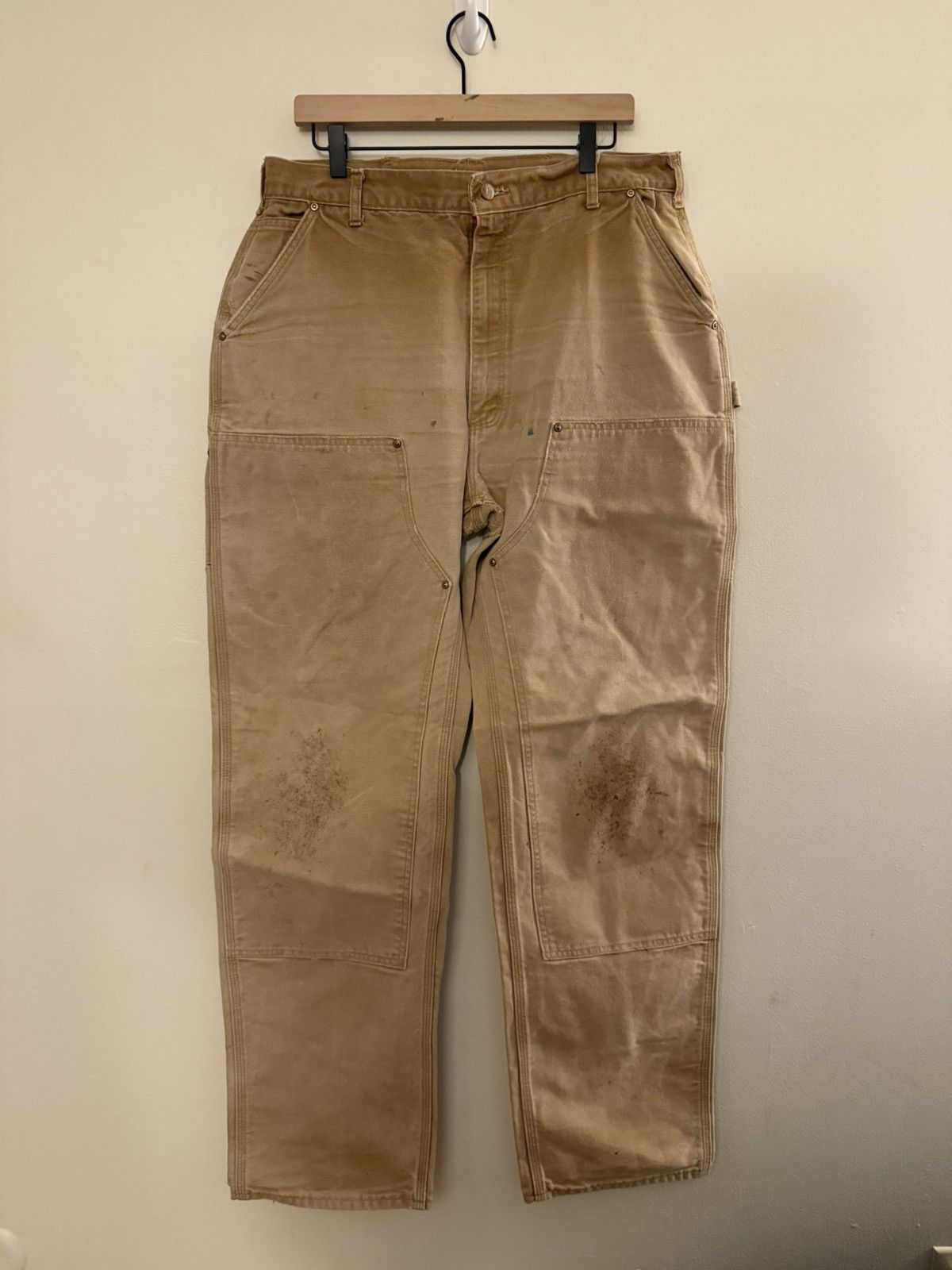 Carhartt Vintage Carhartt Double Knee Tan Workwear Pants Size US 36 / EU 52 - 1 Thumbnail